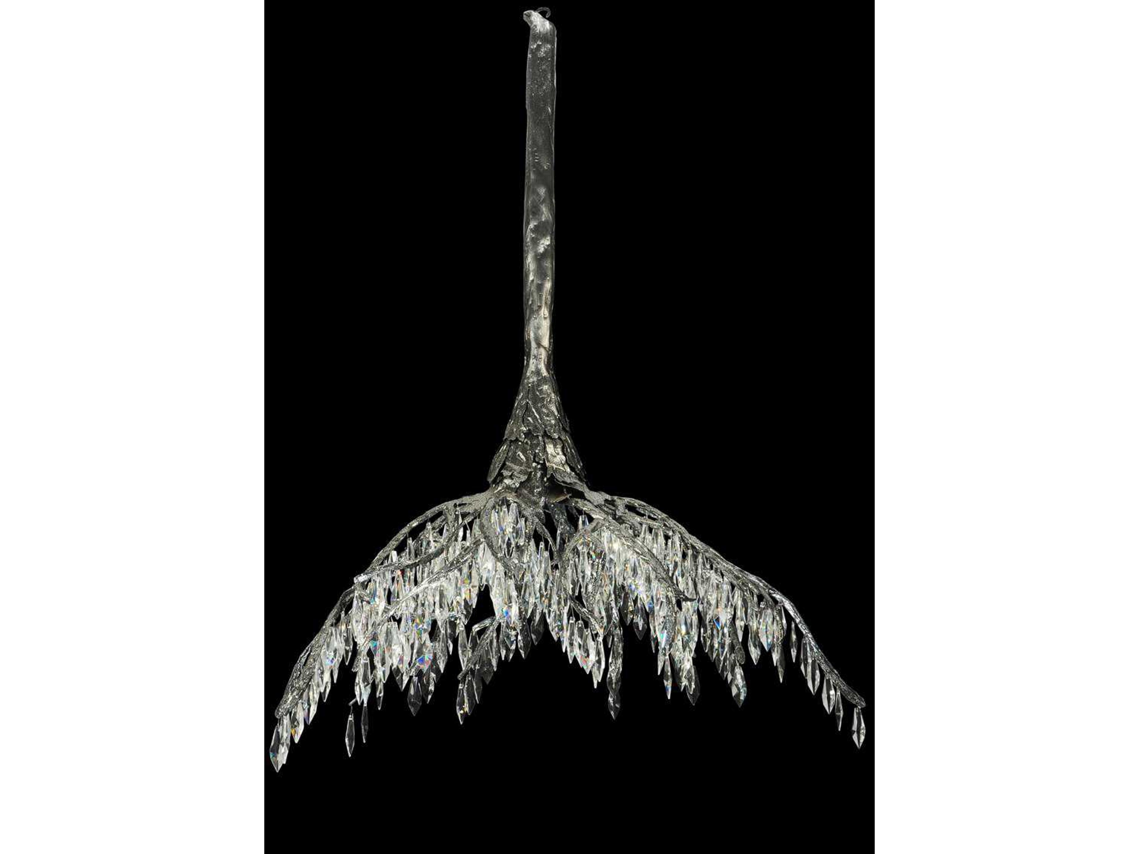 Rustic 2-Light Clear Crystal LED Chandelier