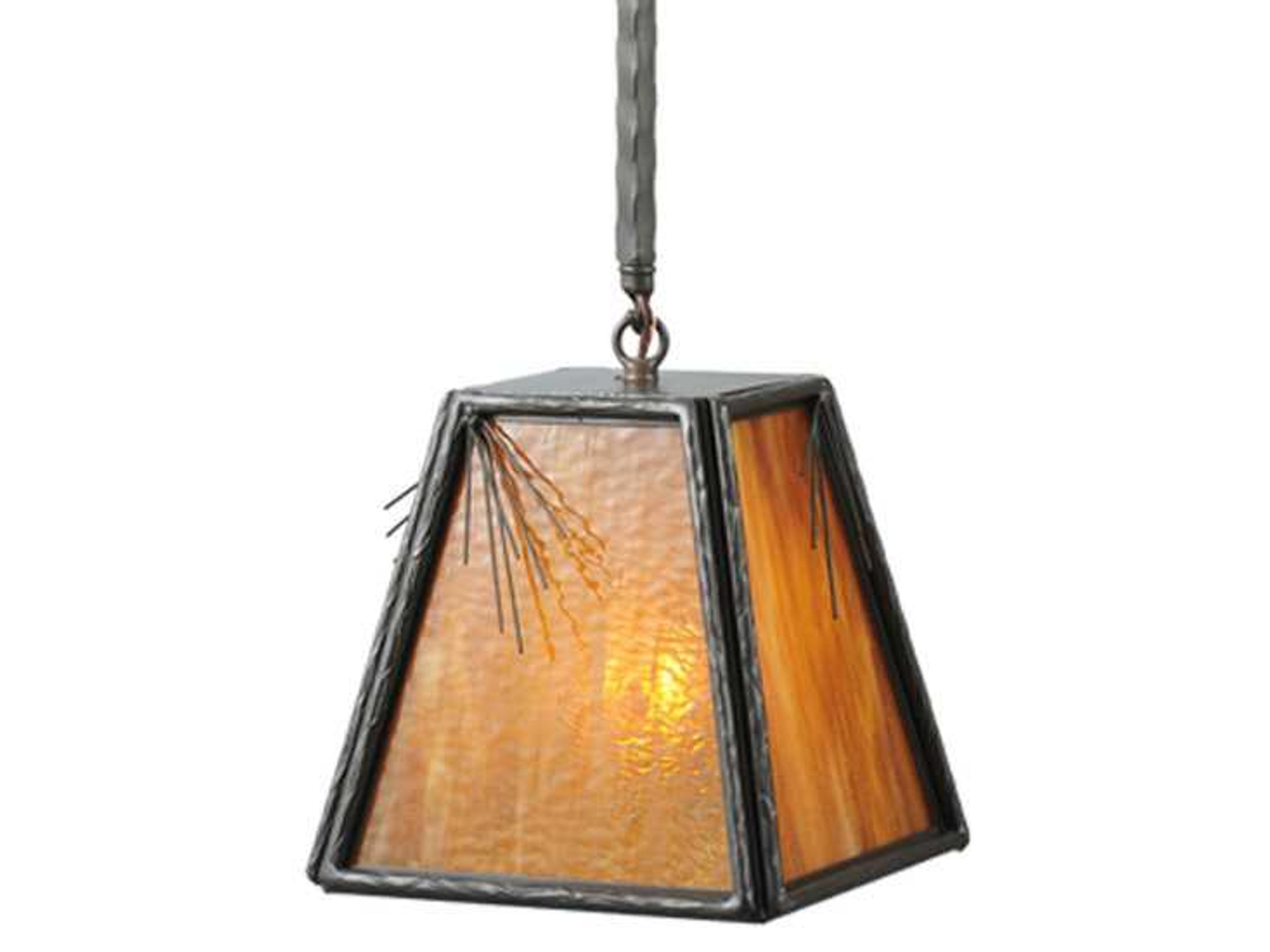 Rustic 1-Light Bronze Geometric Mini Pendant