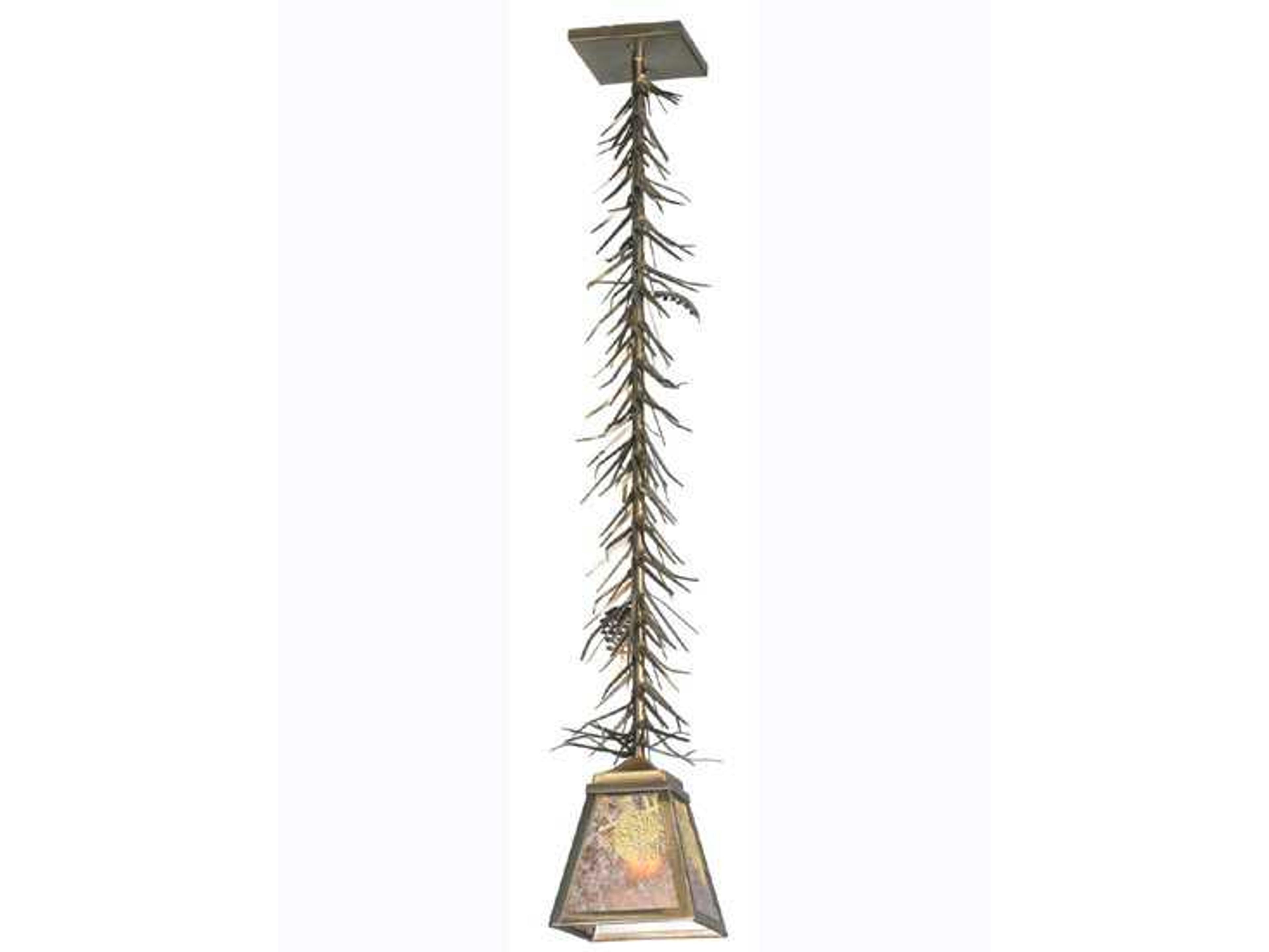 Rustic 1-Light Copper Geometric Lantern Mini Pendant