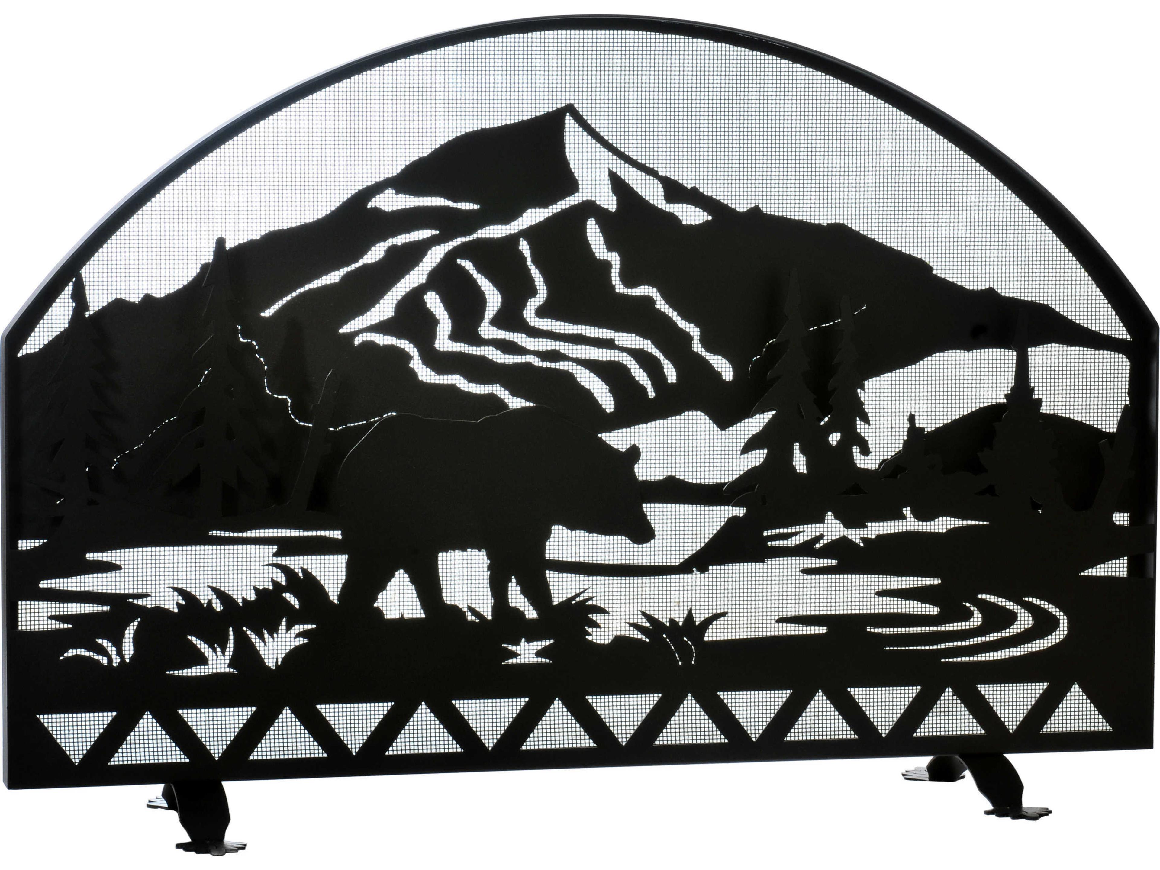 Bear Creek Arched Fireplace Screen