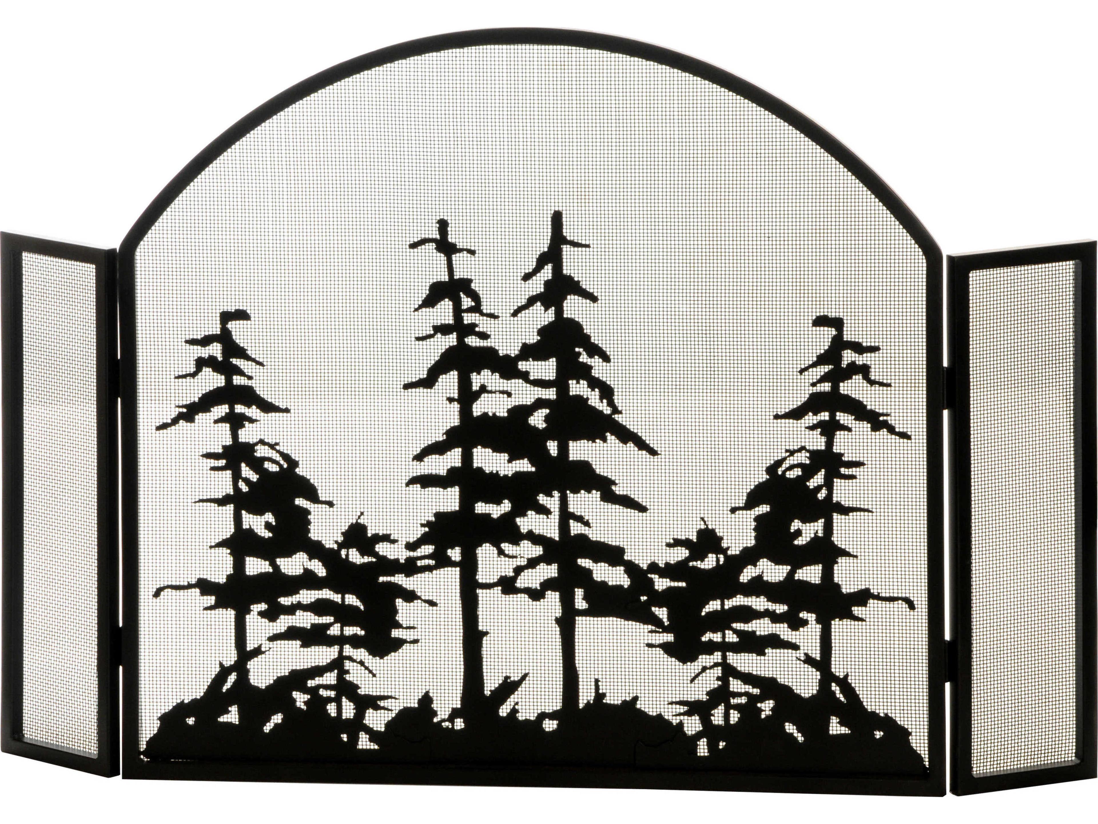 Tall Pines Arched Folding Fireplace Screen