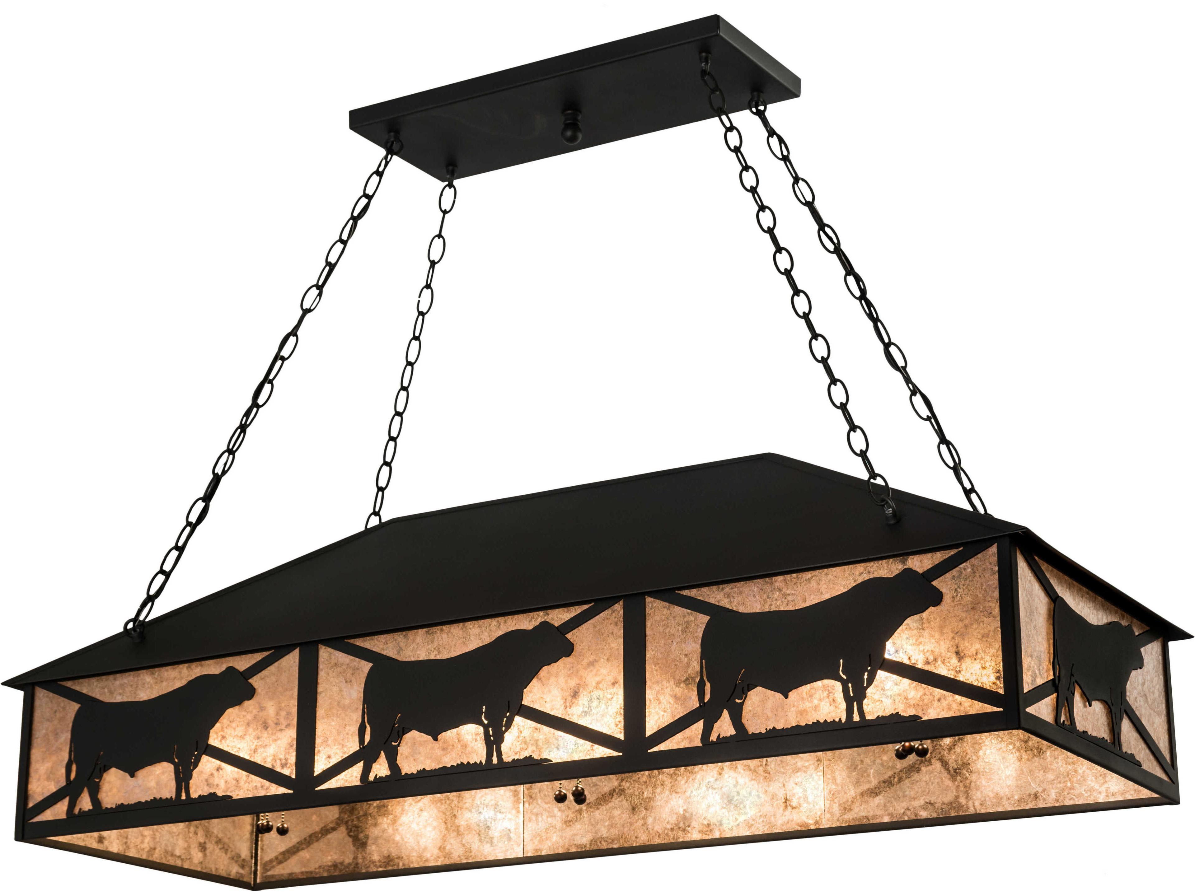 Rustic 9-Light Brown Pendant