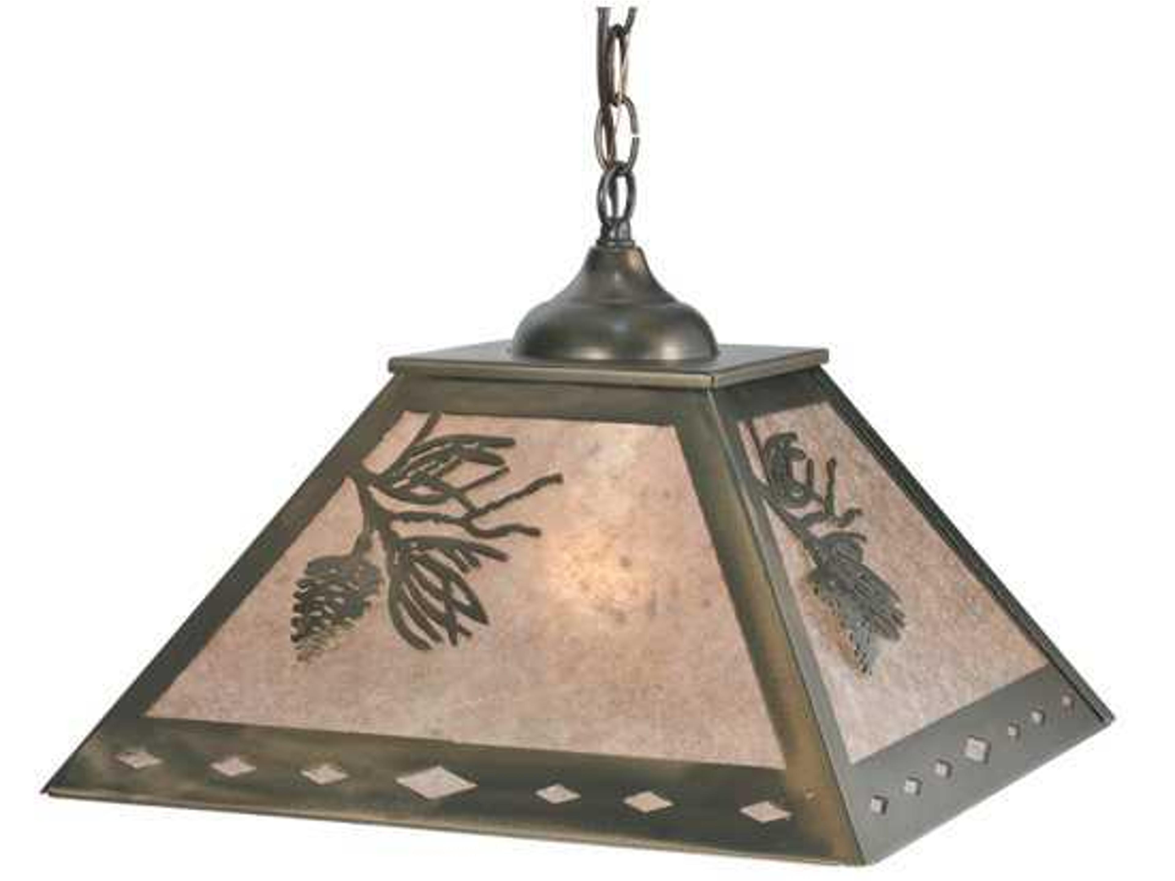 Balsam Pine 2-Light Copper Geometric Pendant