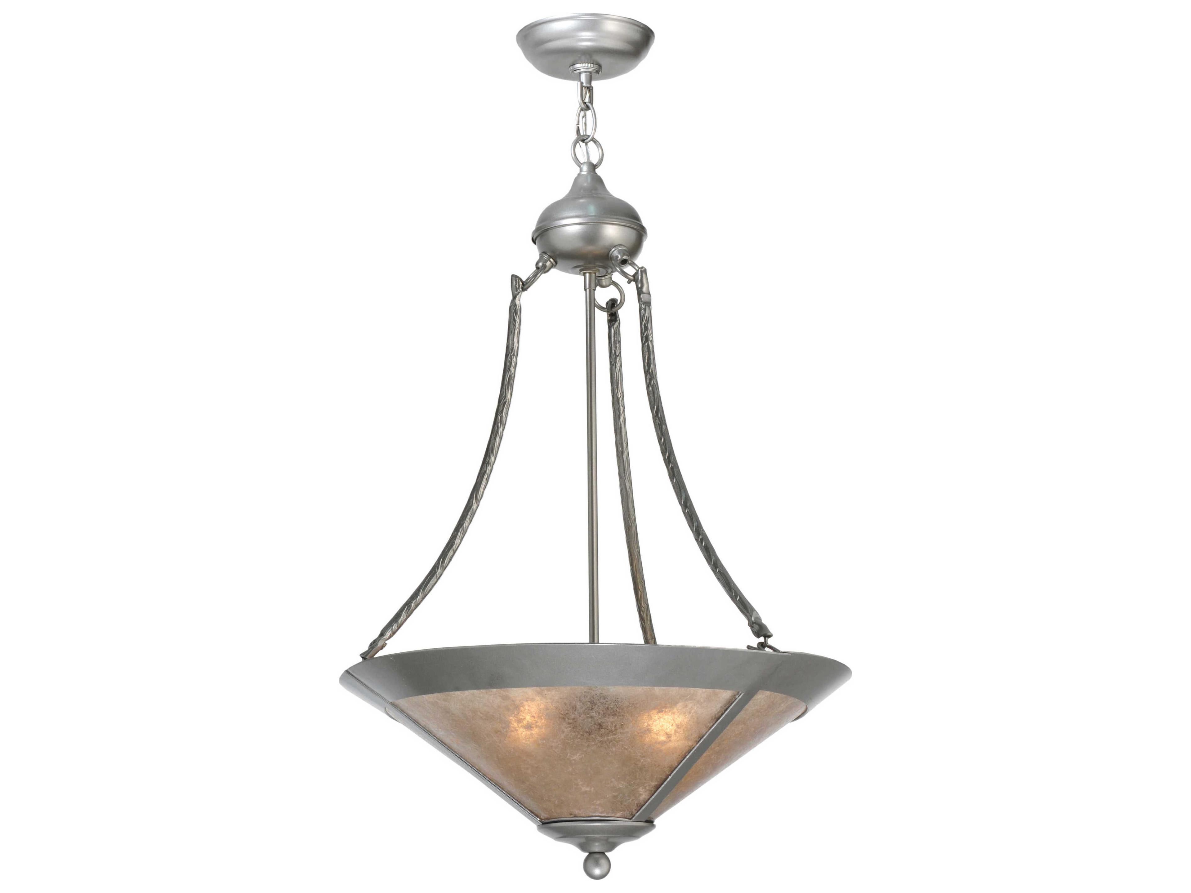 Rustic 2-Light Nickel Pendant