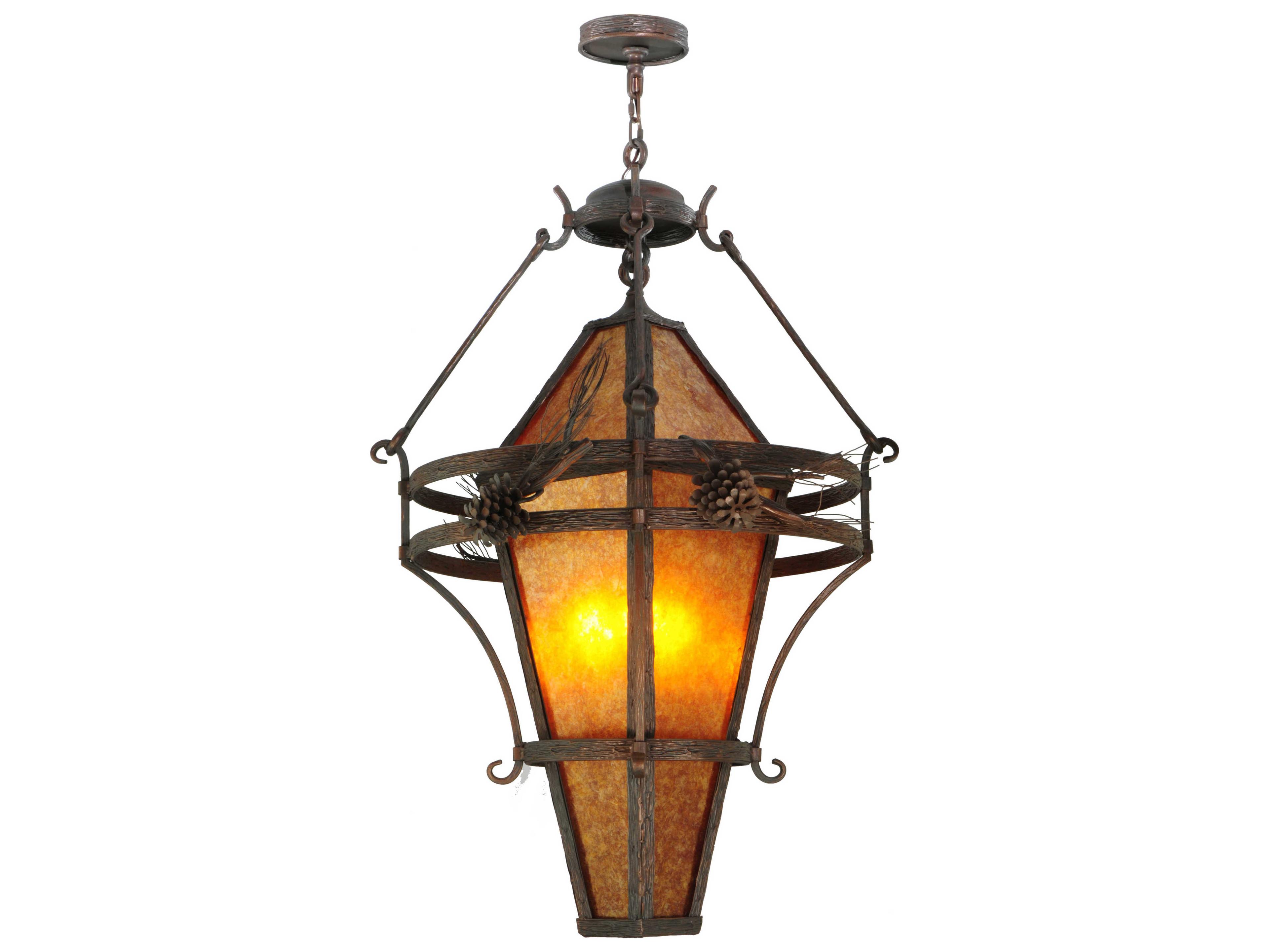 Rustic 3-Light Bronze Pendant