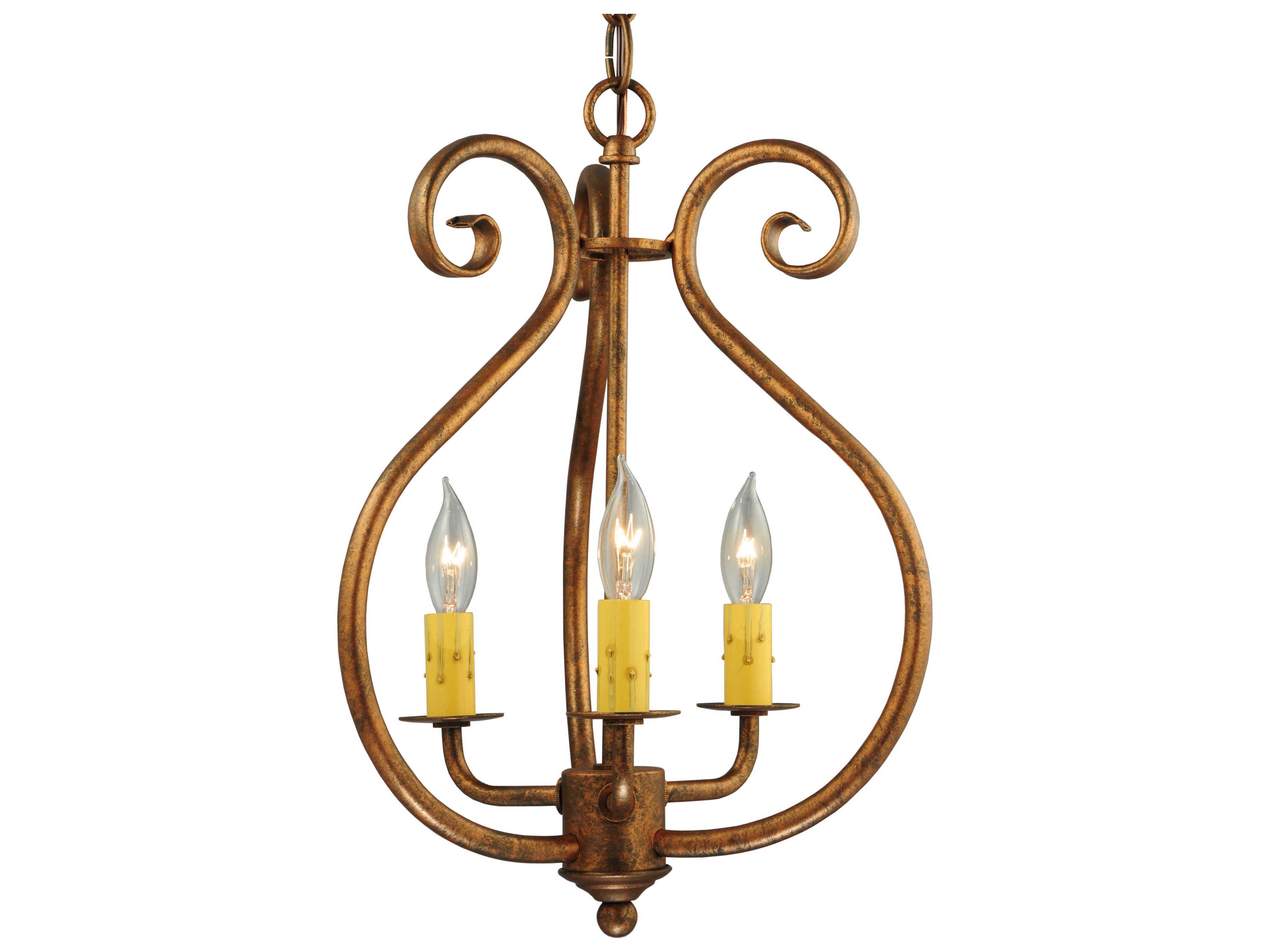 Rustic 3-Light Copper Pendant