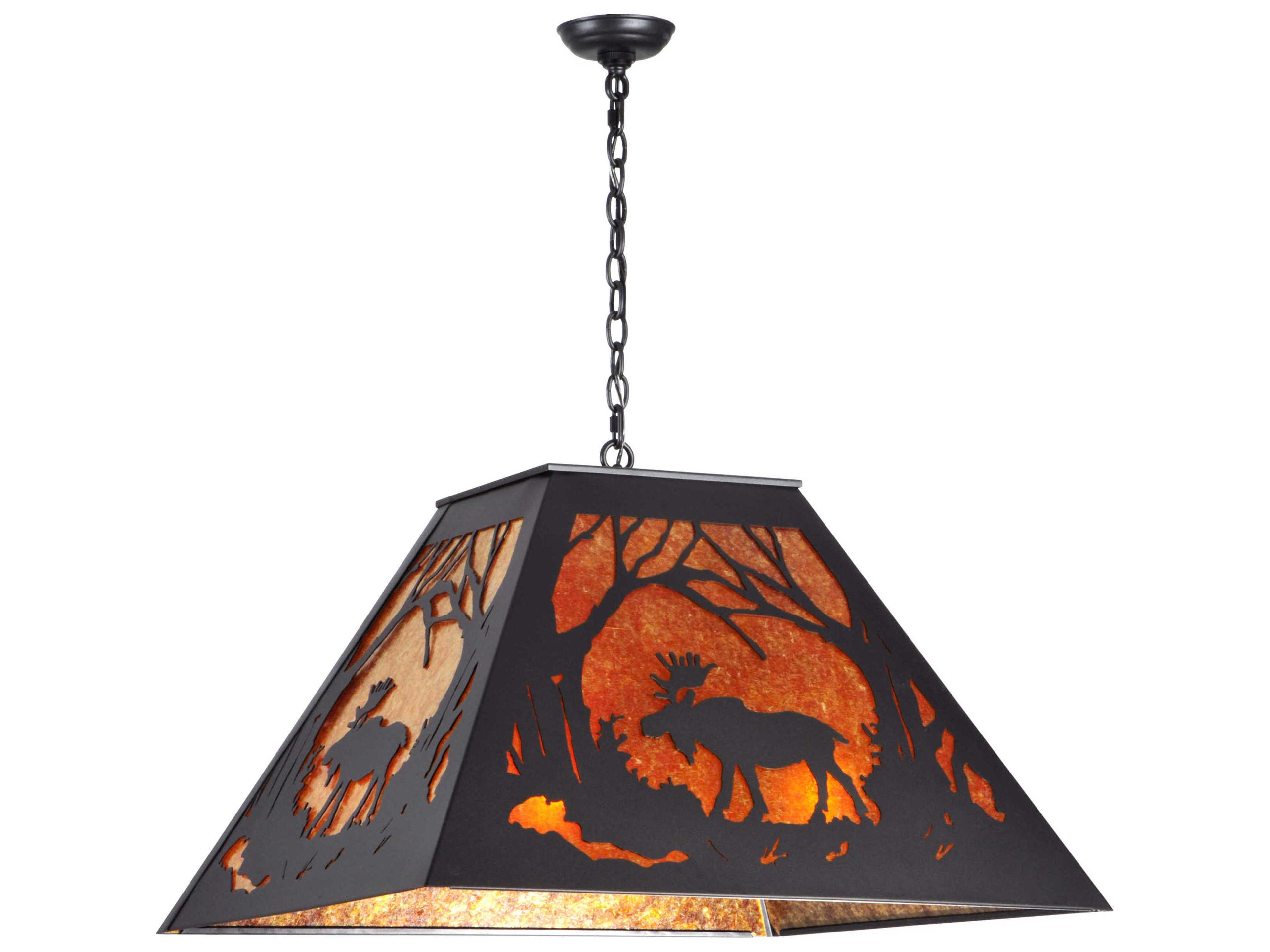 Moose At Dawn 4-light Pendant