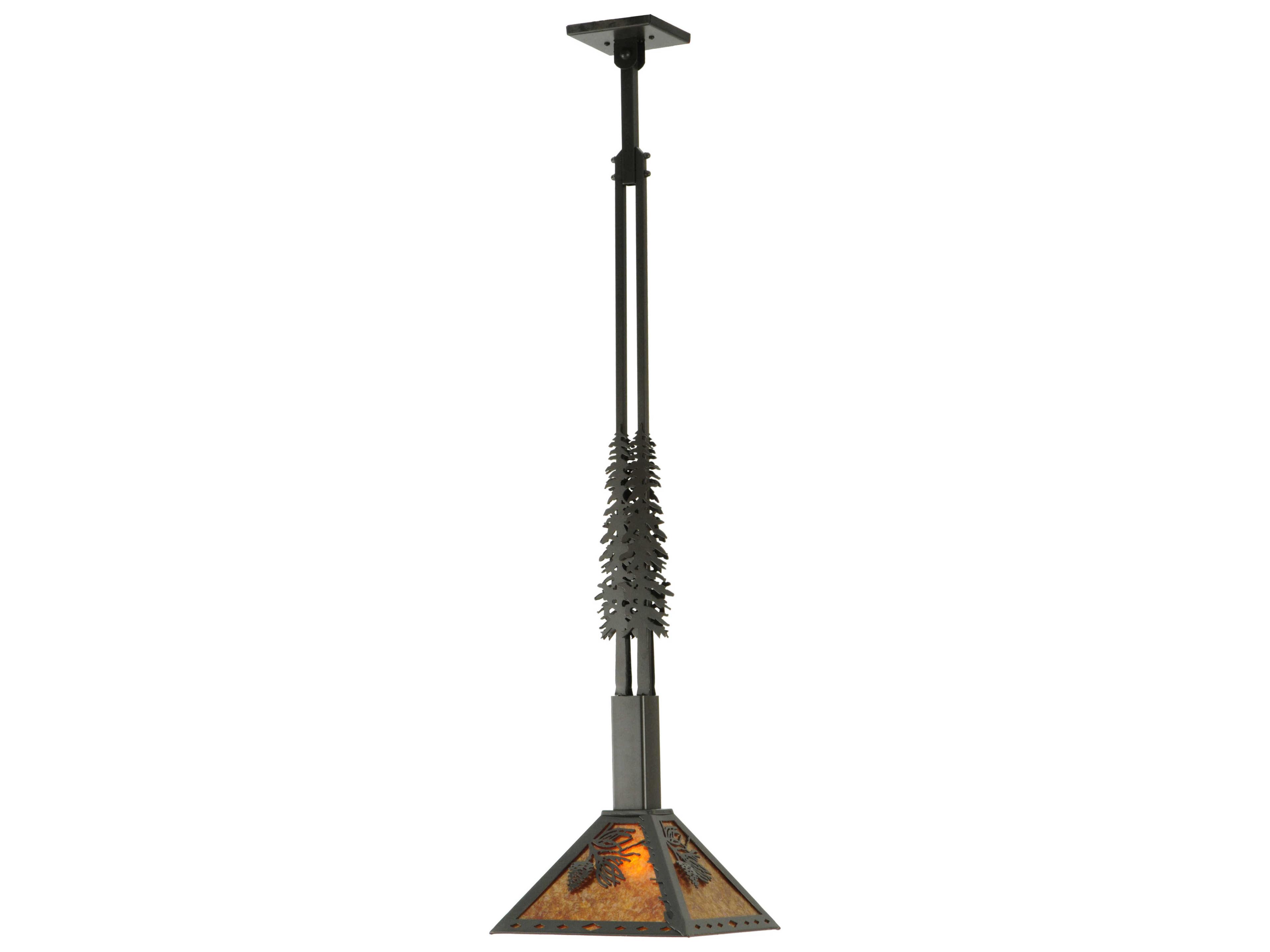 Rustic 1-Light Bronze Pendant