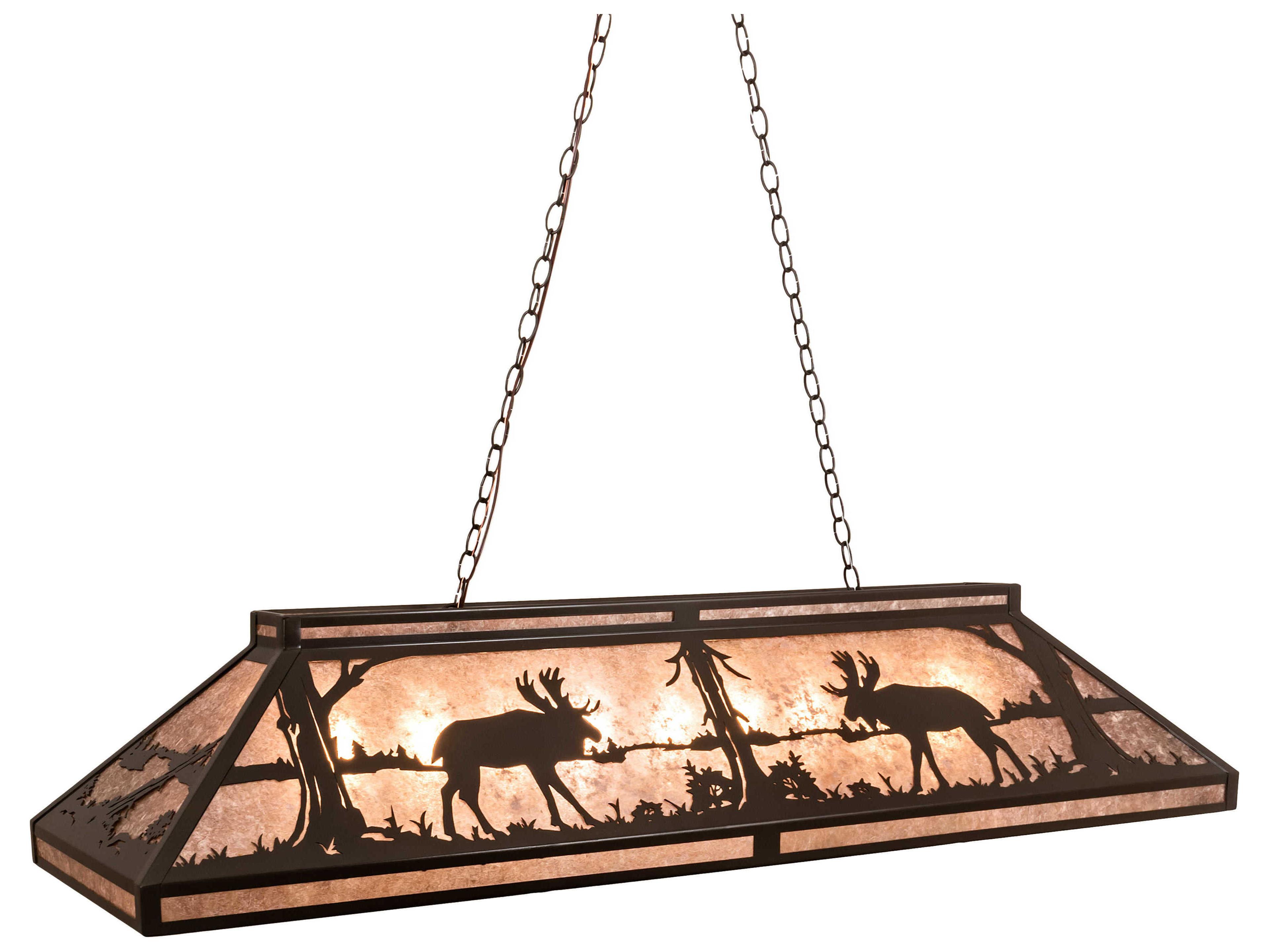 Rustic 9-Light Bronze Geometric Pendant