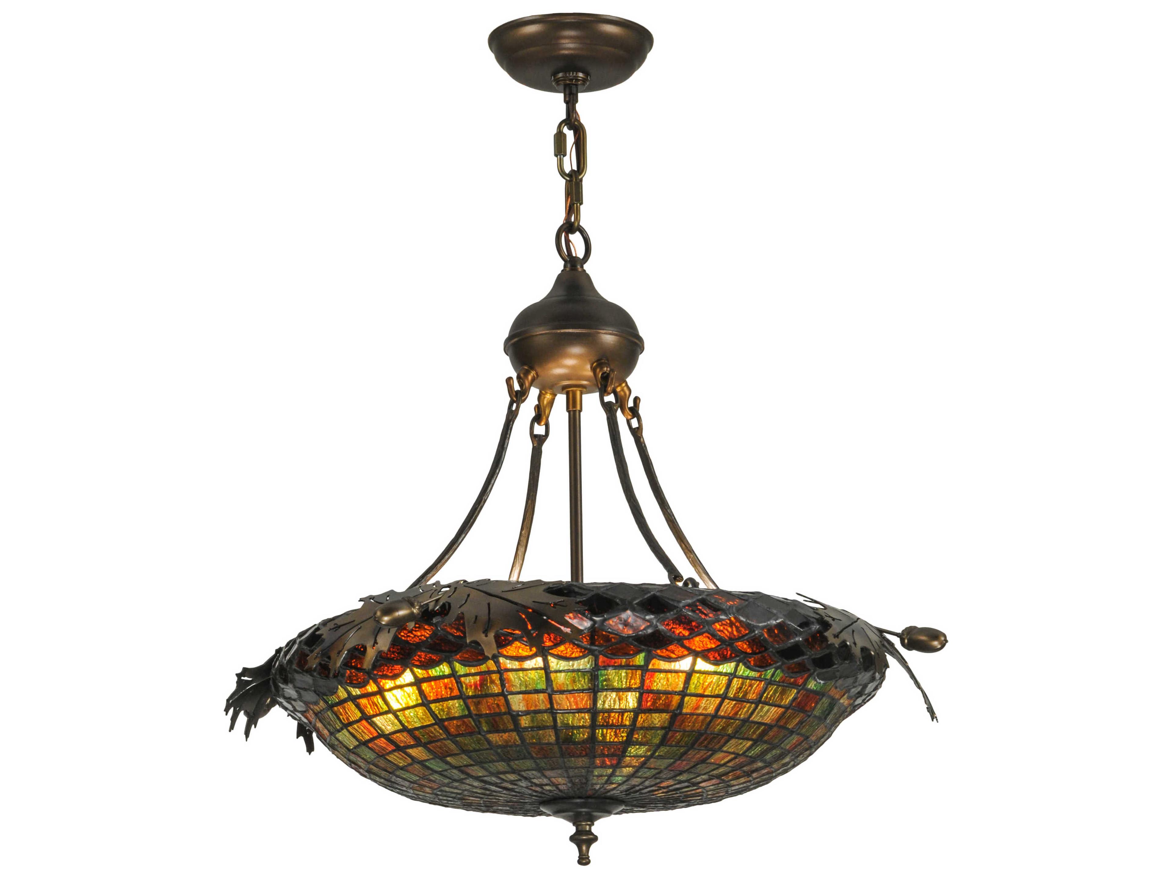 Greenbriar Oak Inverted 6-light Pendant