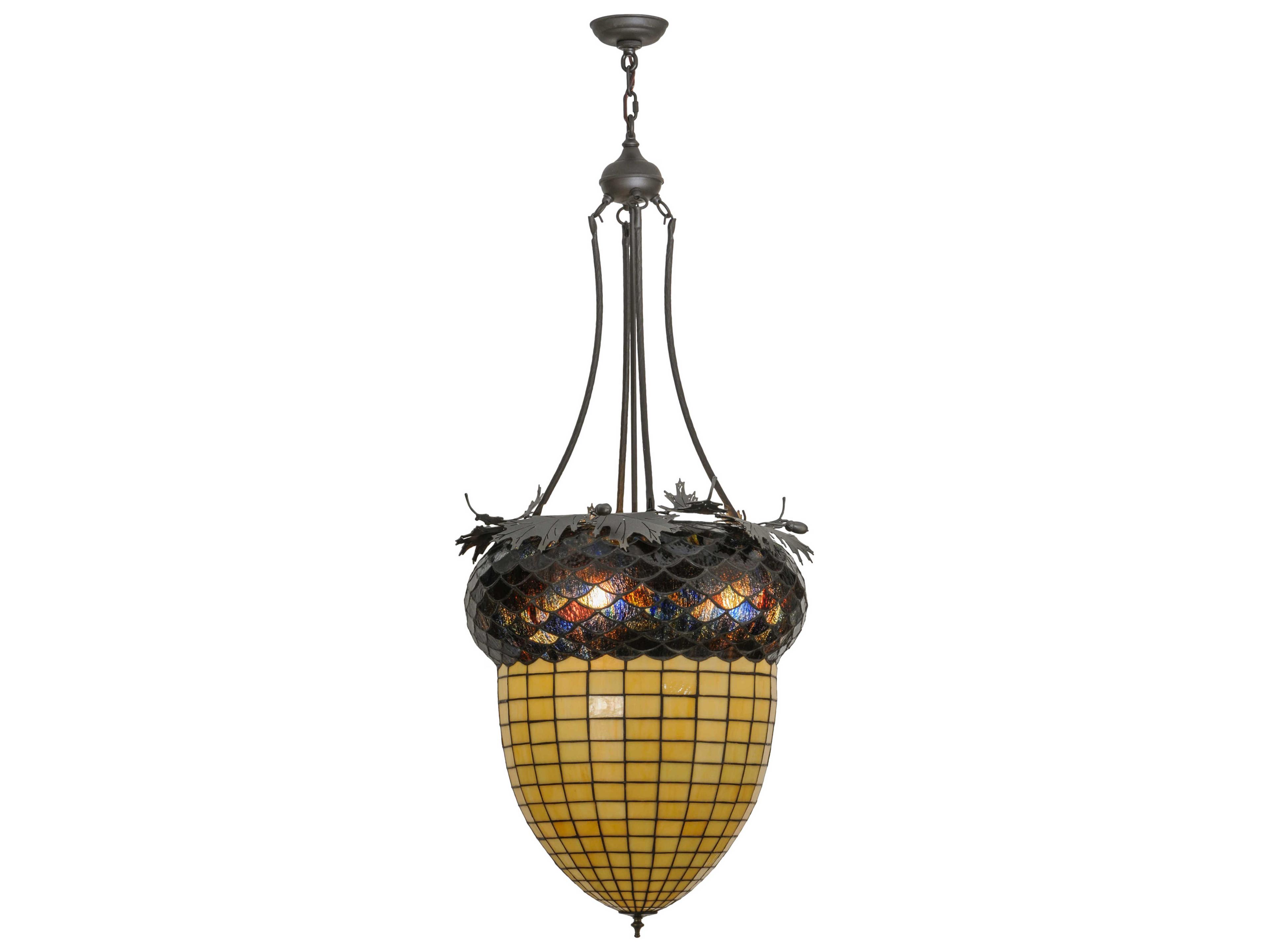 Greenbriar Oak Inverted 3-light Pendant