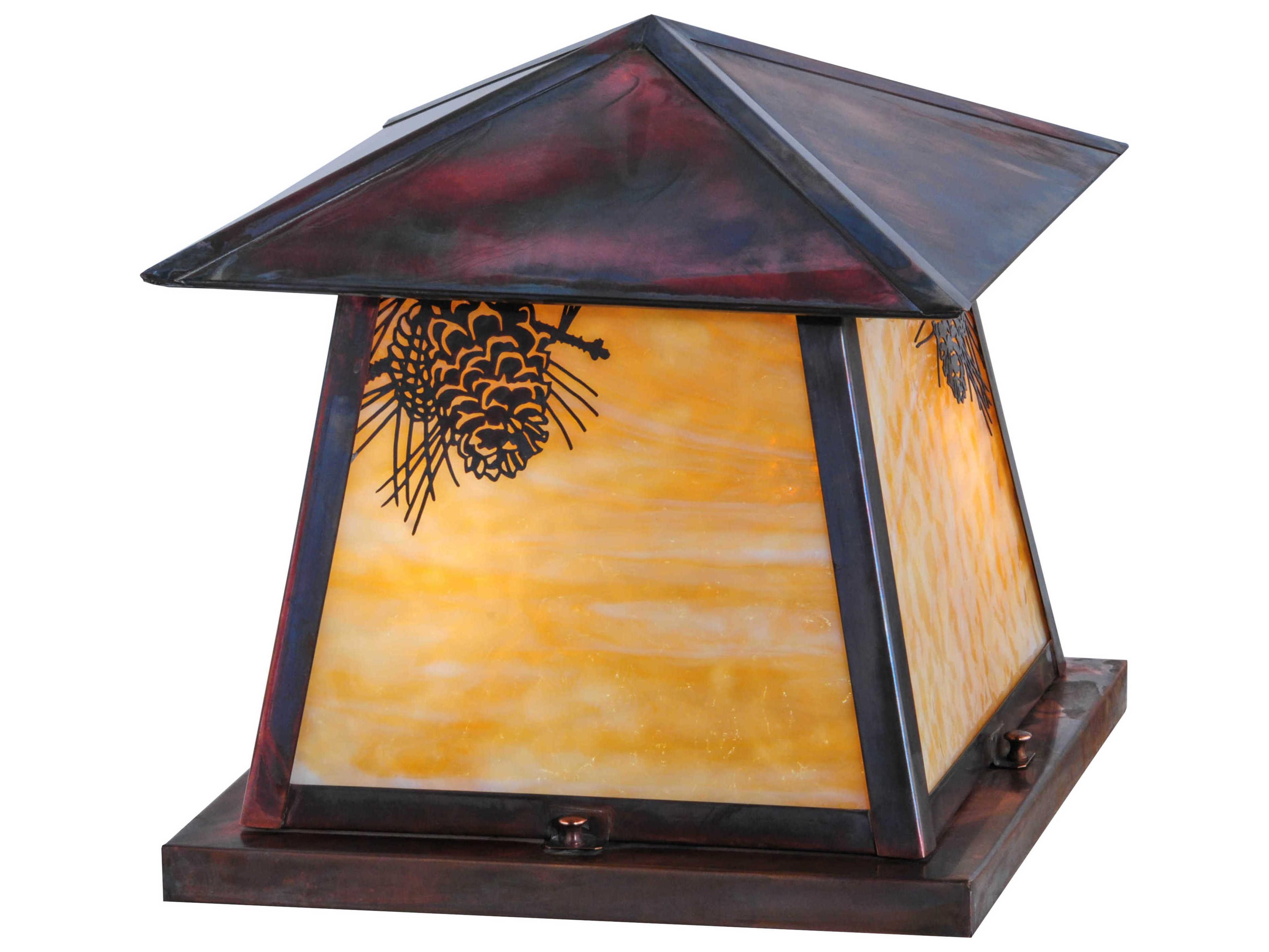 Stillwater Winter Pine Beige Vintage Copper 2 - Light Outdoor Pier Mount Light