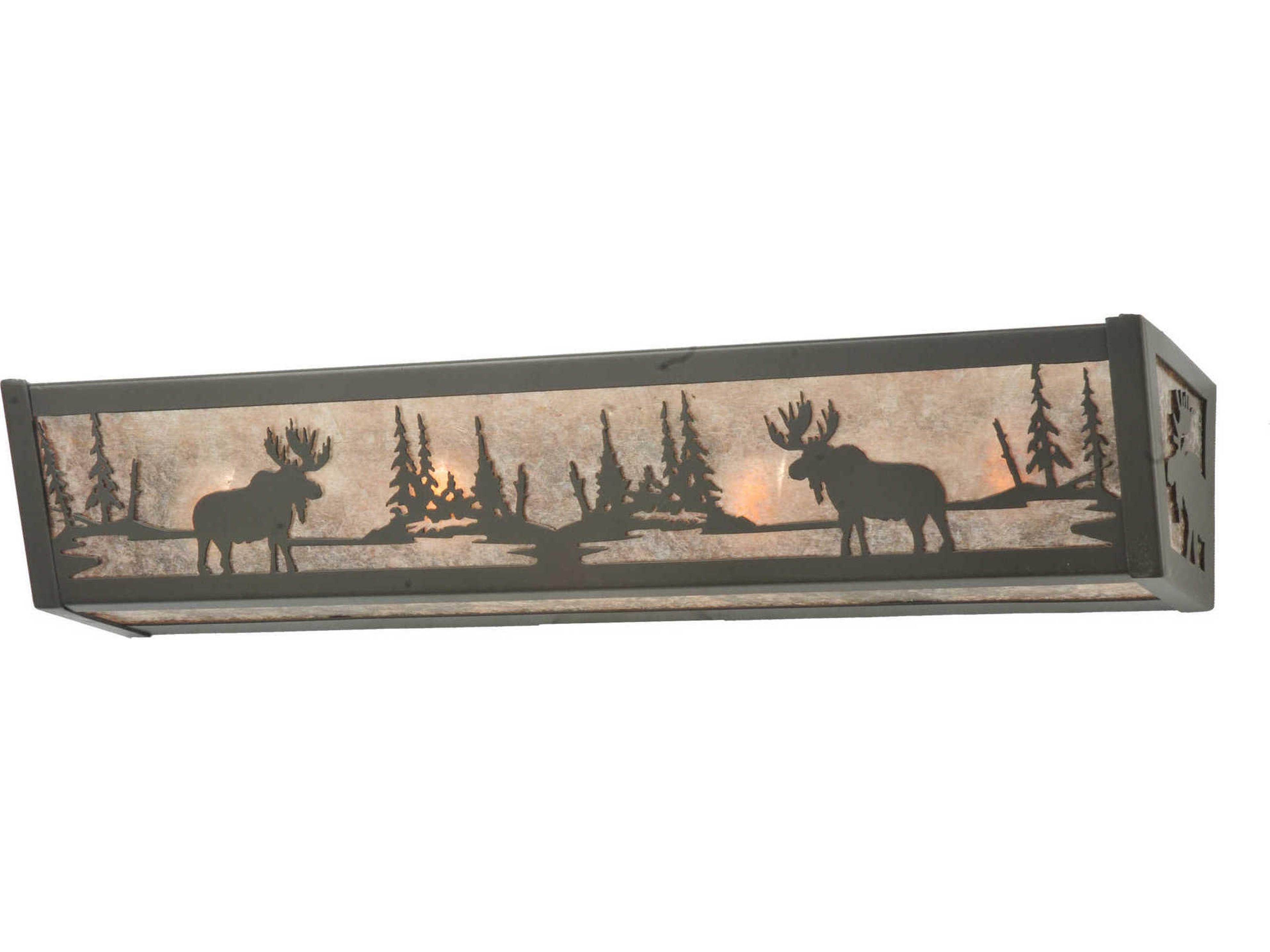 Rustic 4-Light Bronze Vanity Light