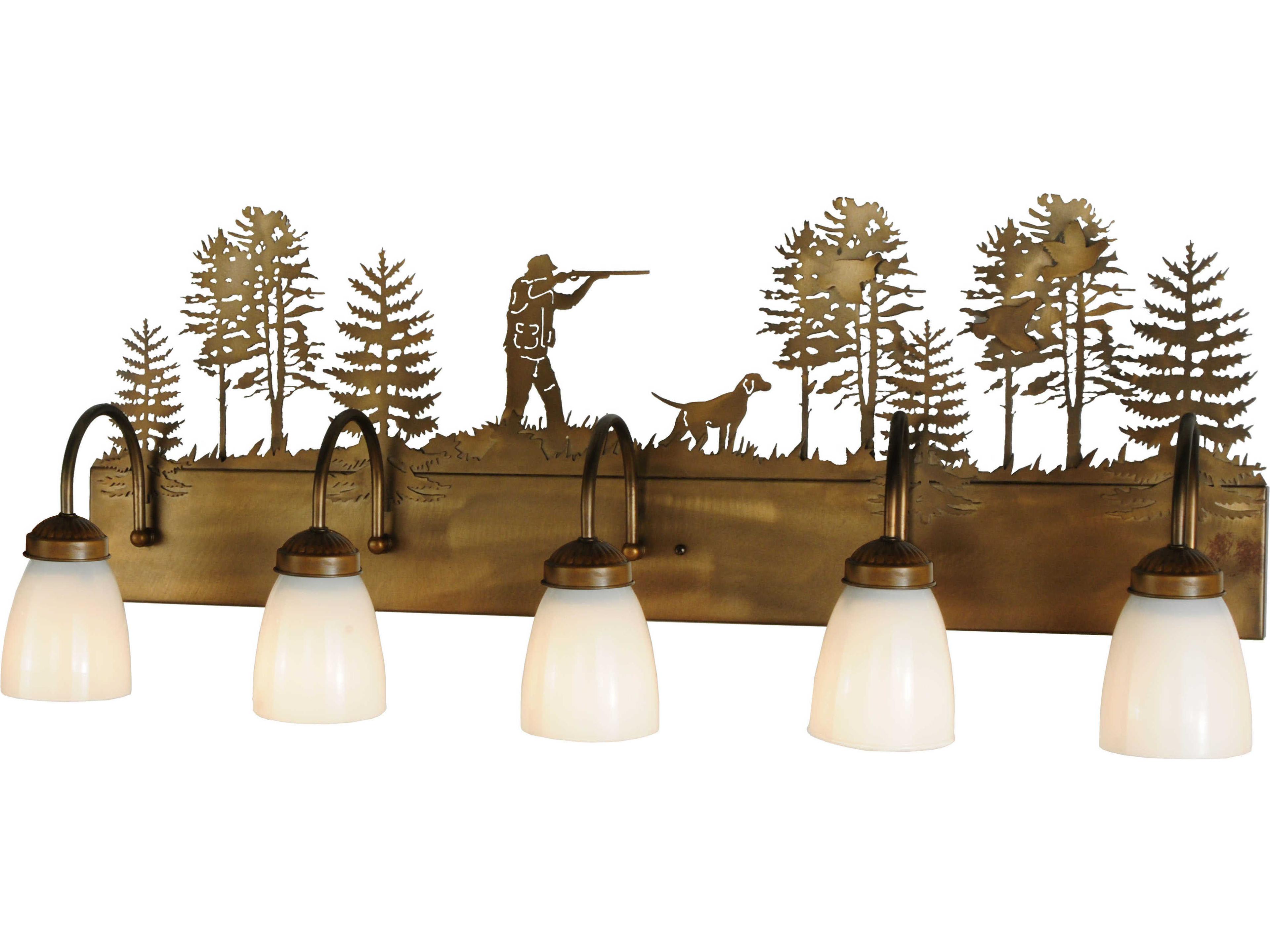 Rustic 5-Light Copper Vanity Light