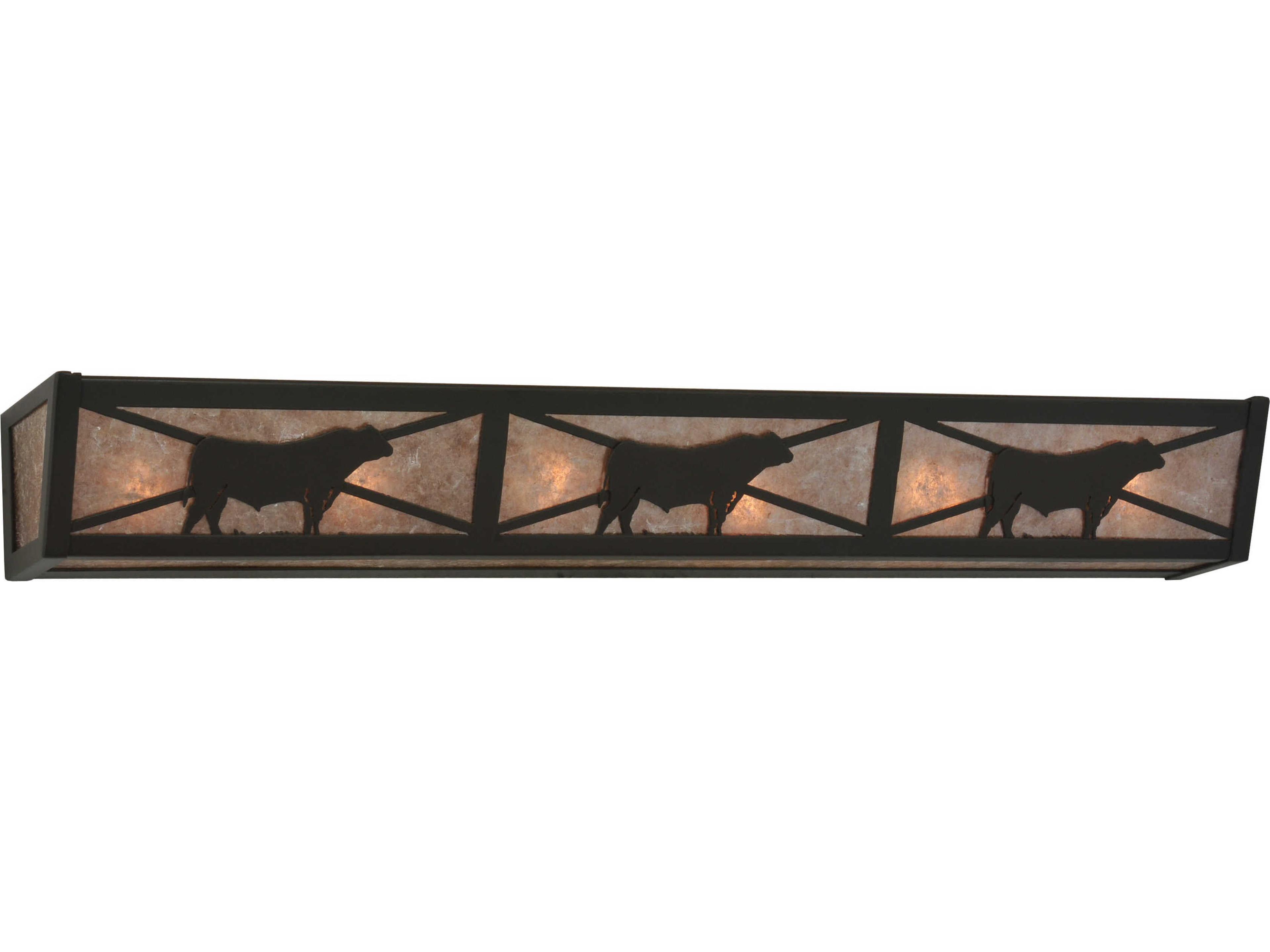 Rustic 6-Light Bronze Vanity Light