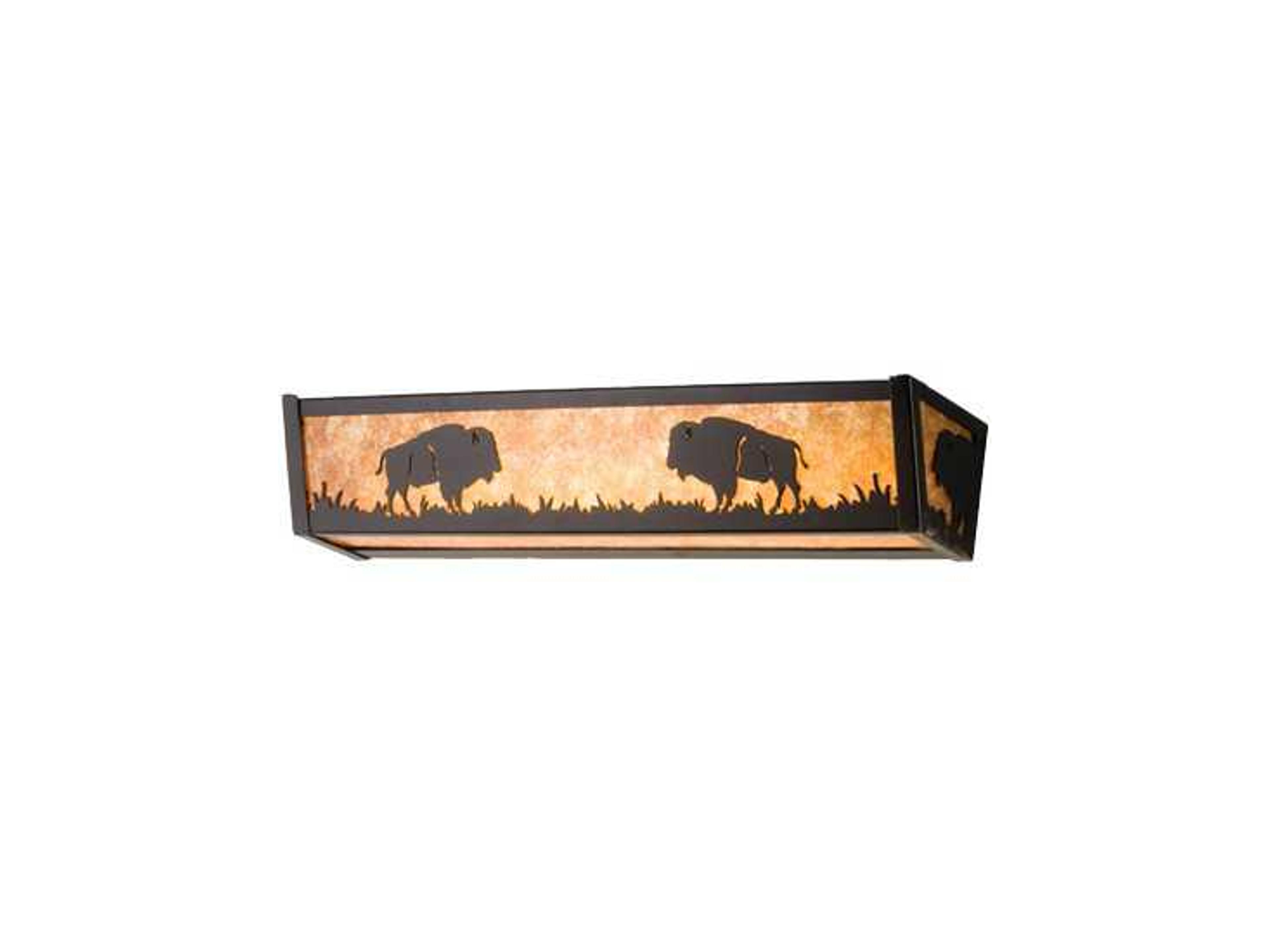 Rustic 4-Light Brown Vanity Light