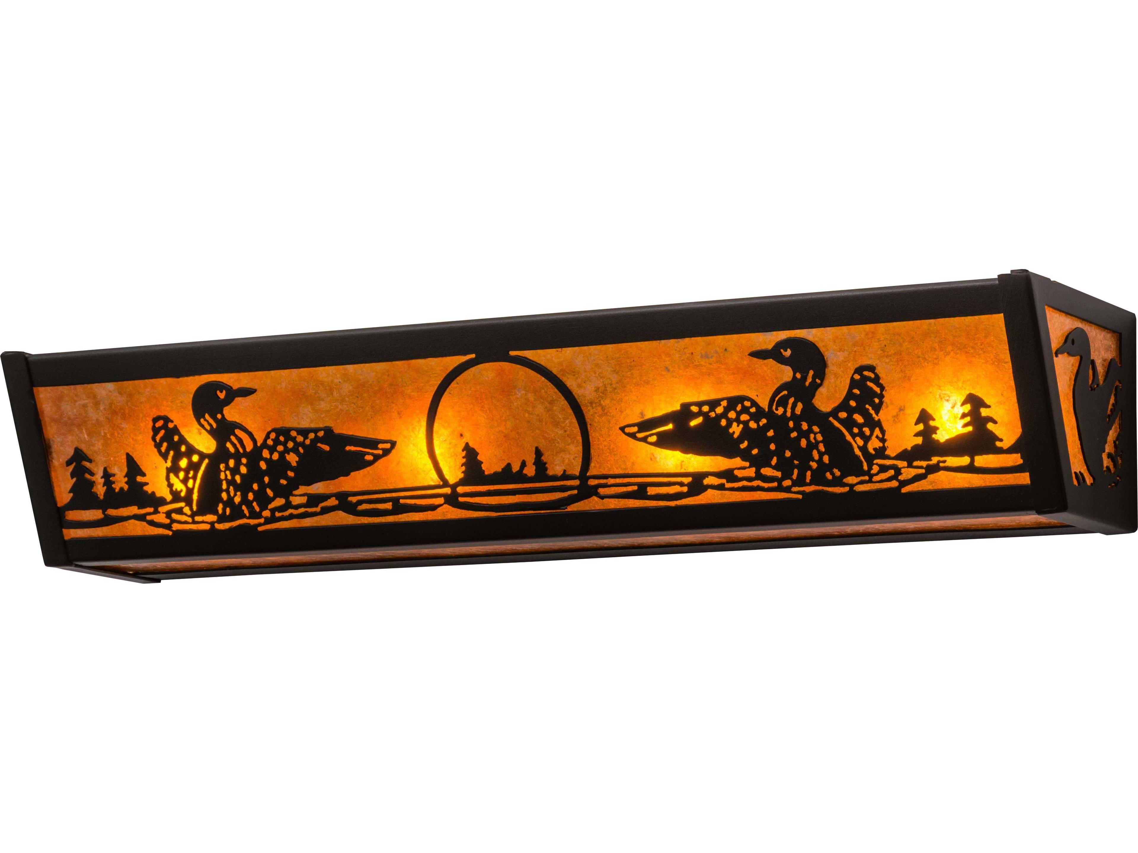 Rustic 4-Light Black Vanity Light