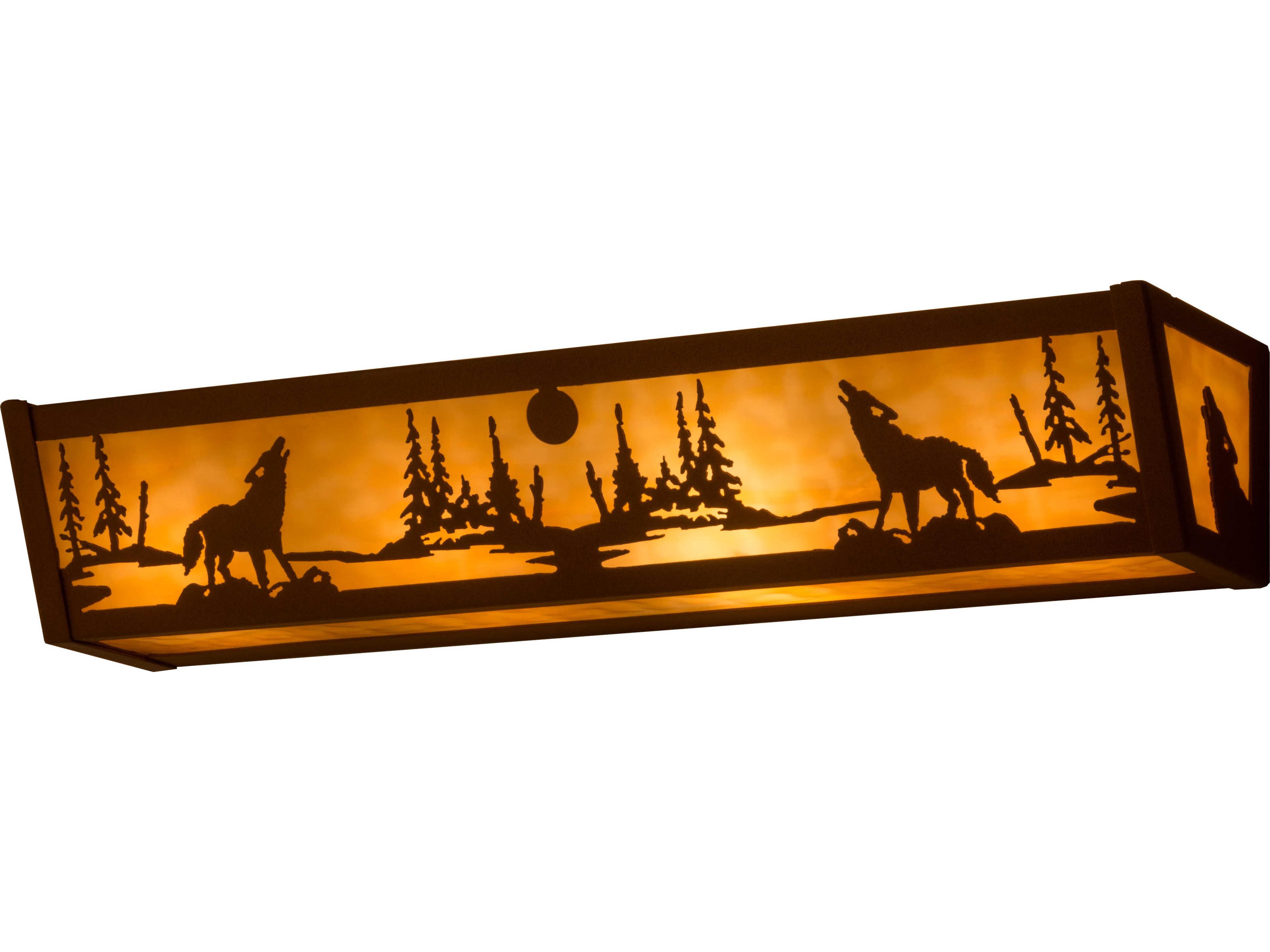 Rustic 4-Light Copper Vanity Light