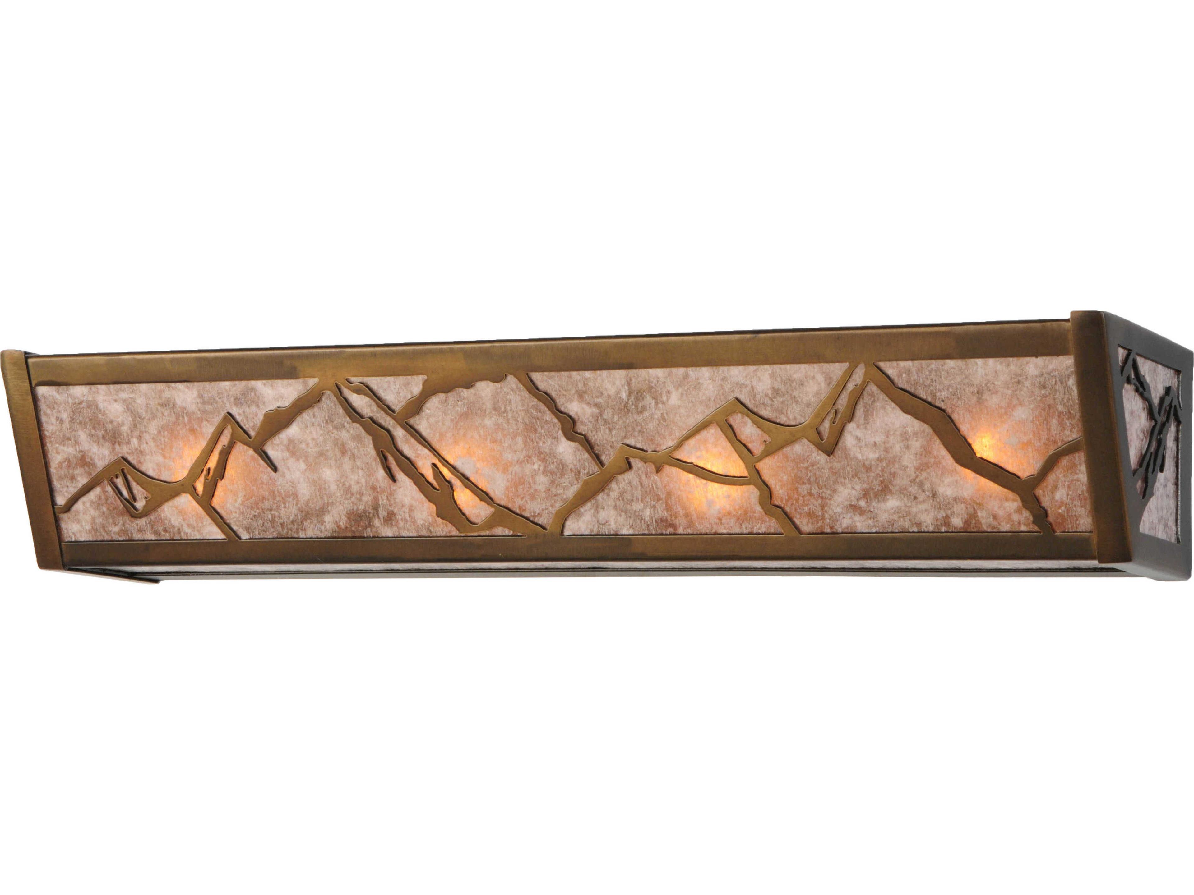 Rustic 4-Light Copper Vanity Light