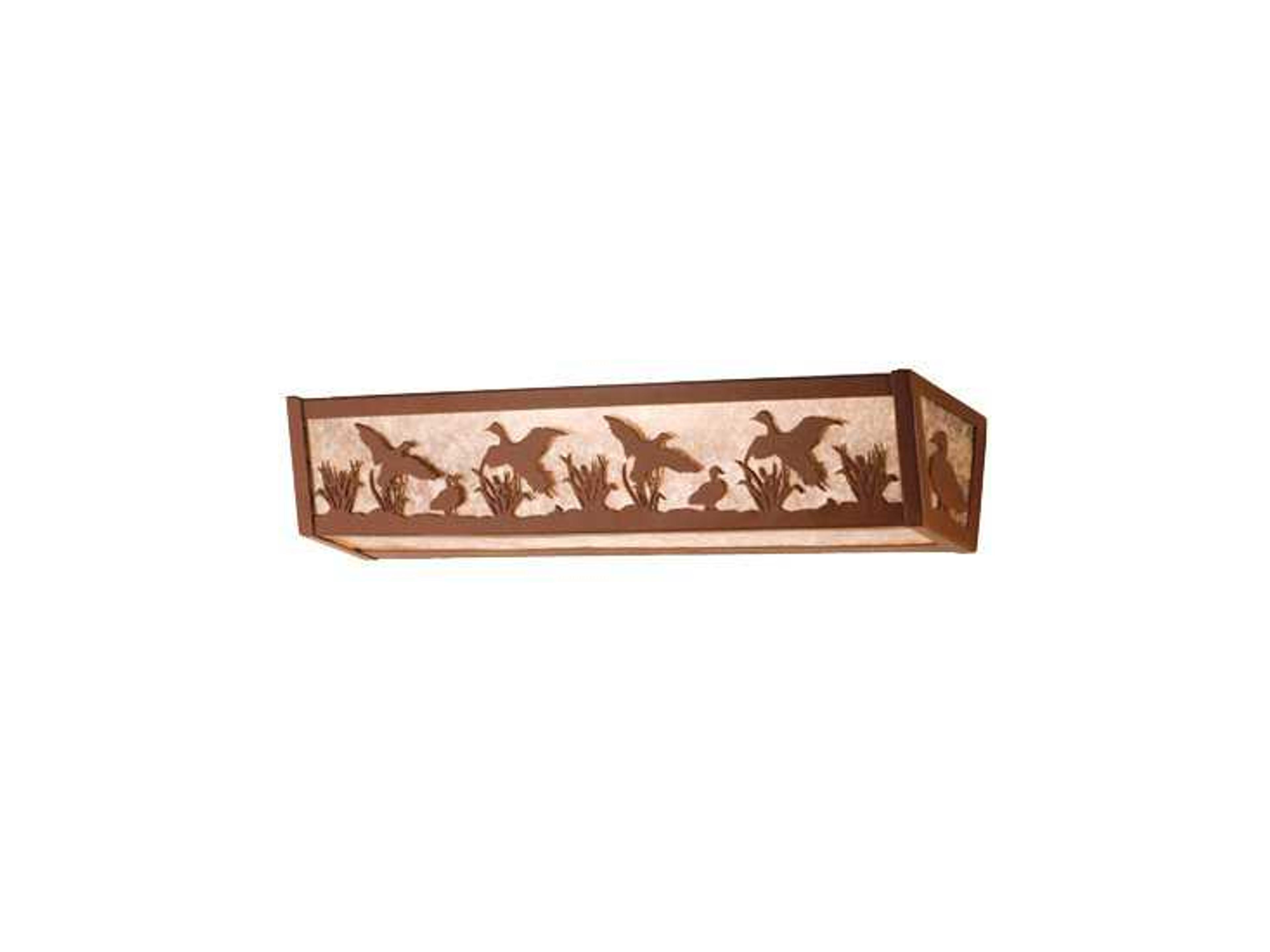 Rustic 4-Light Red Vanity Light
