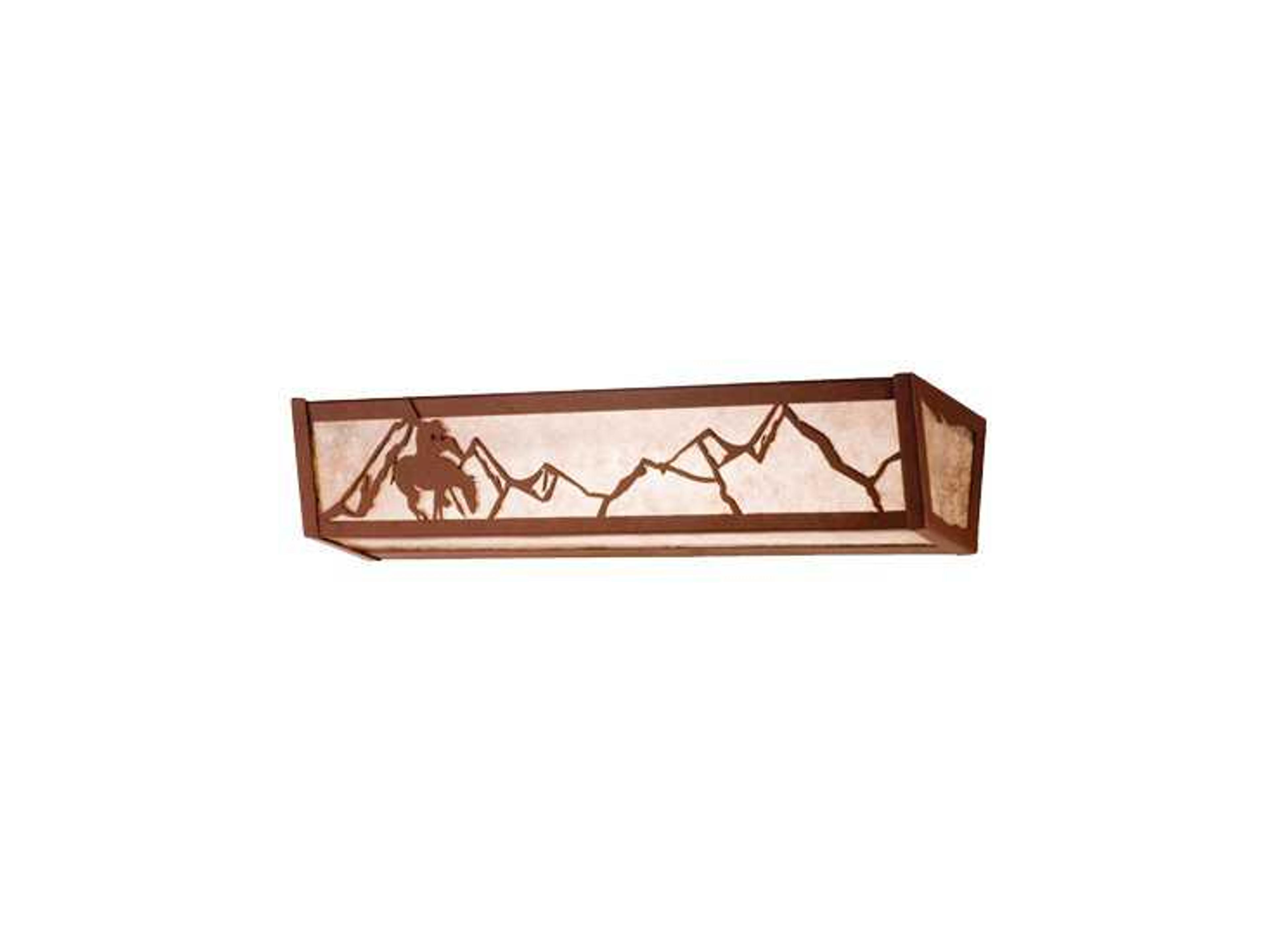 Rustic 4-Light Red Vanity Light