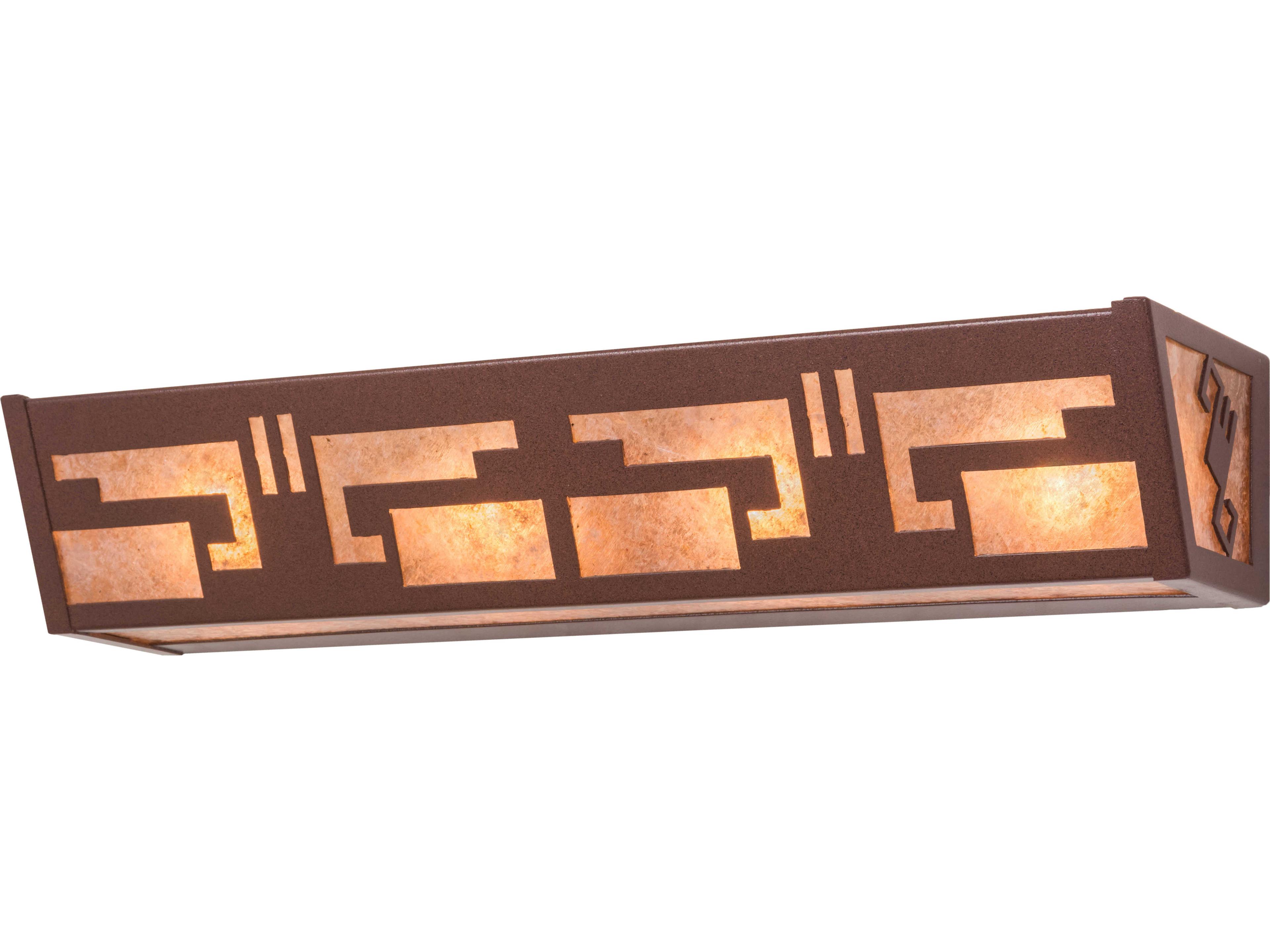 Rustic 4-Light Red Vanity Light