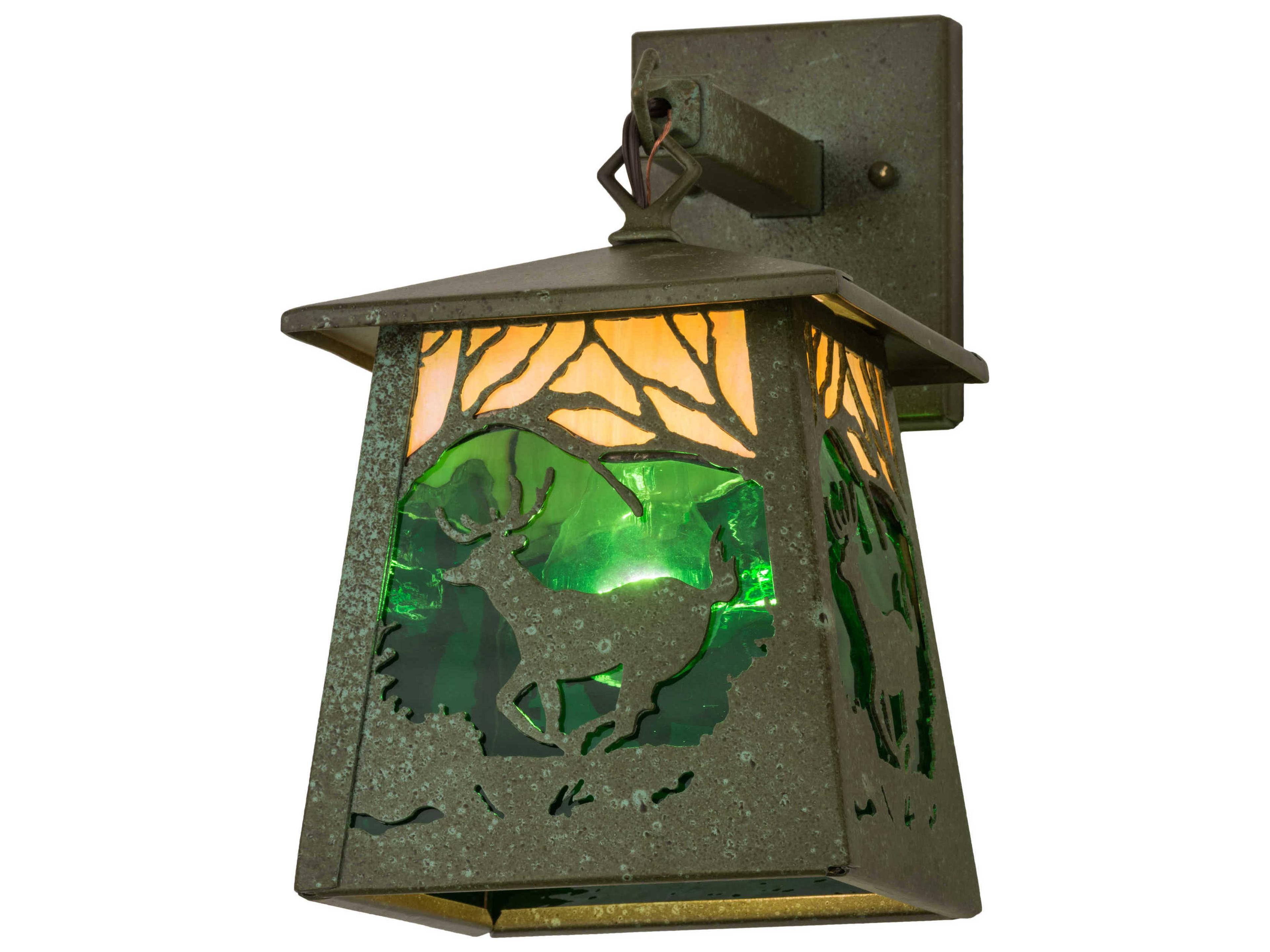 Stillwater Deer At Dawn Hanging Outdoor Wall Light