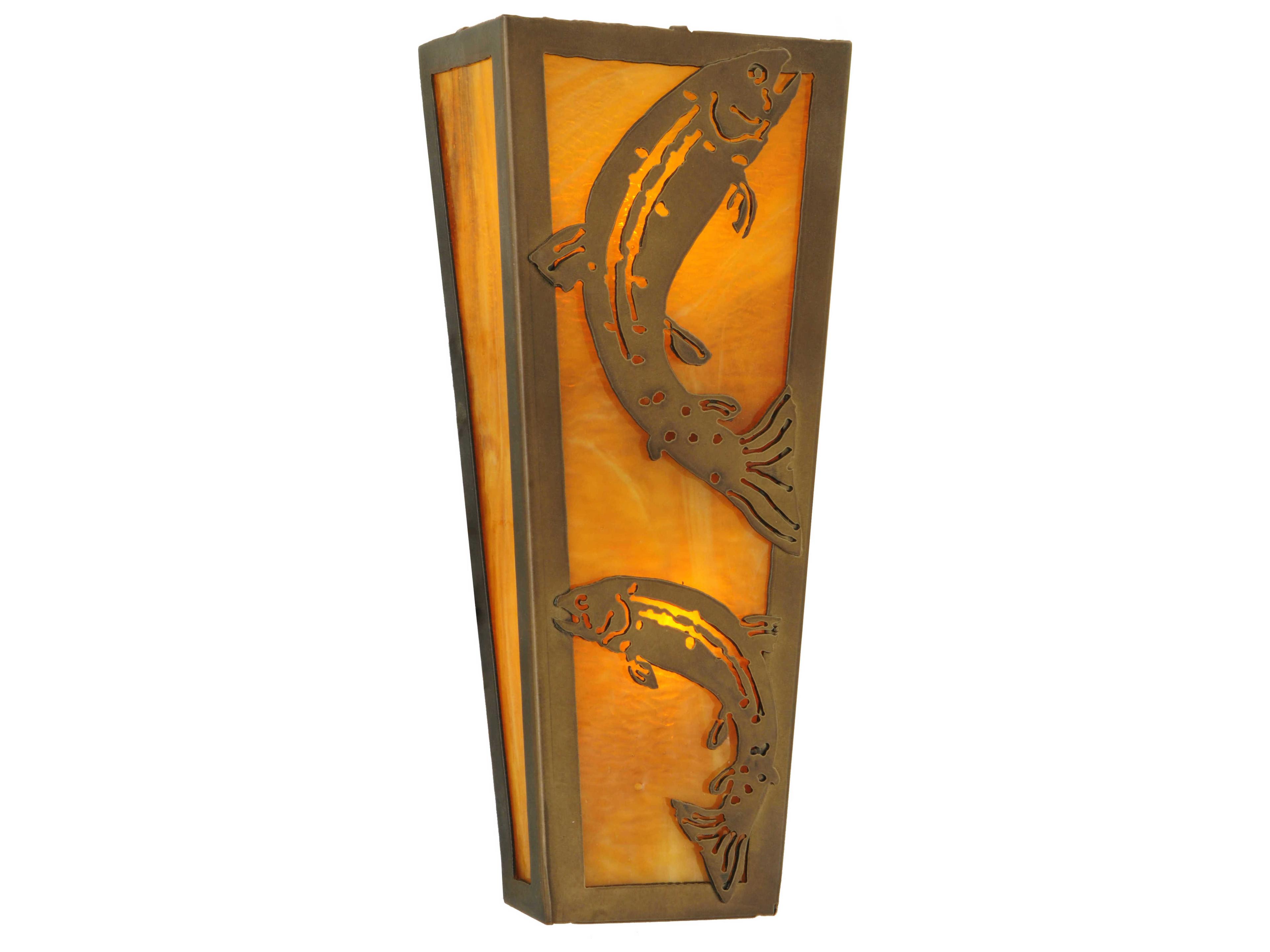 Leaping Trout 2 - Light Outdoor Wall Light