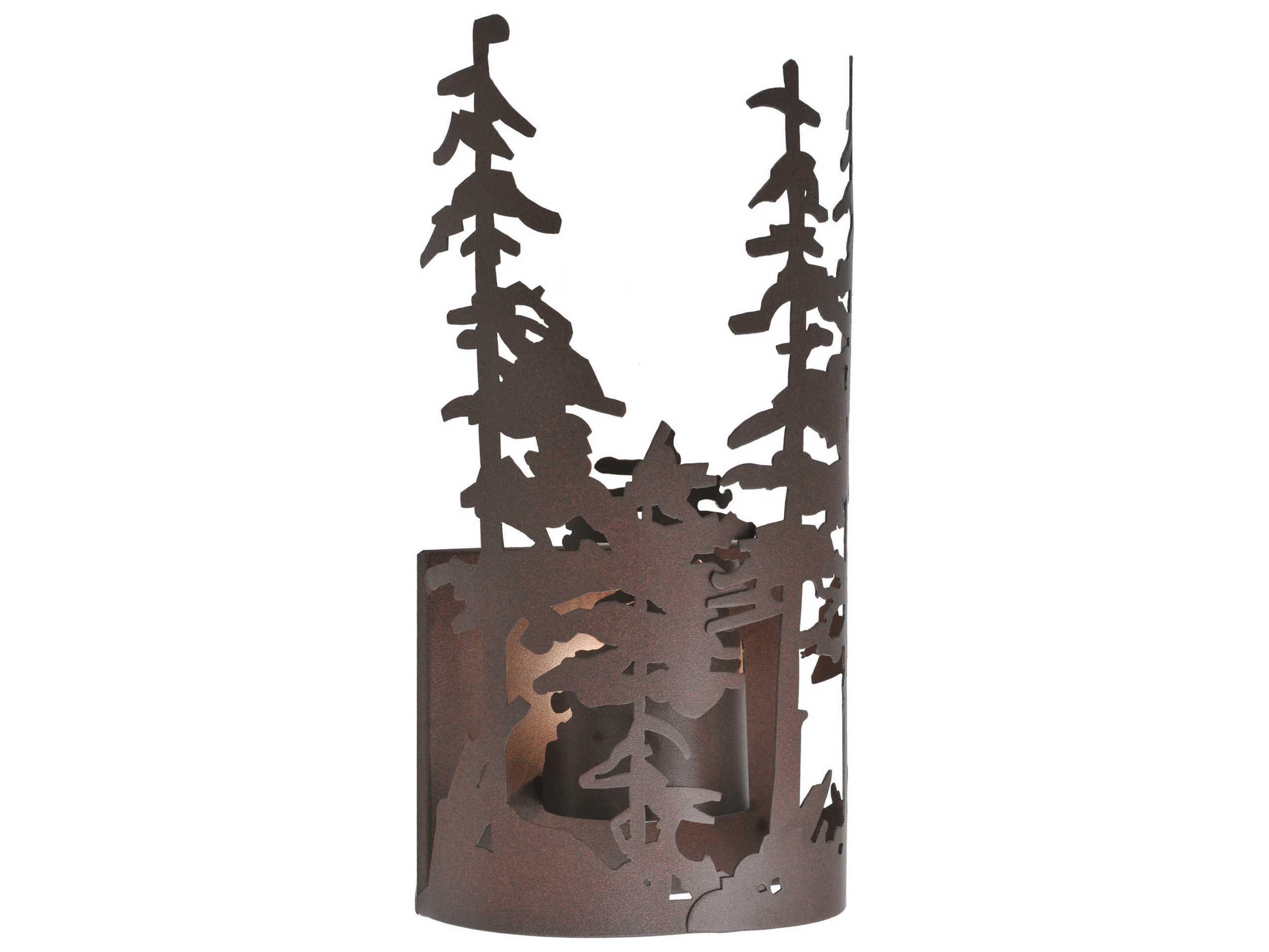 Rustic 1-Light Brown Wall Sconce