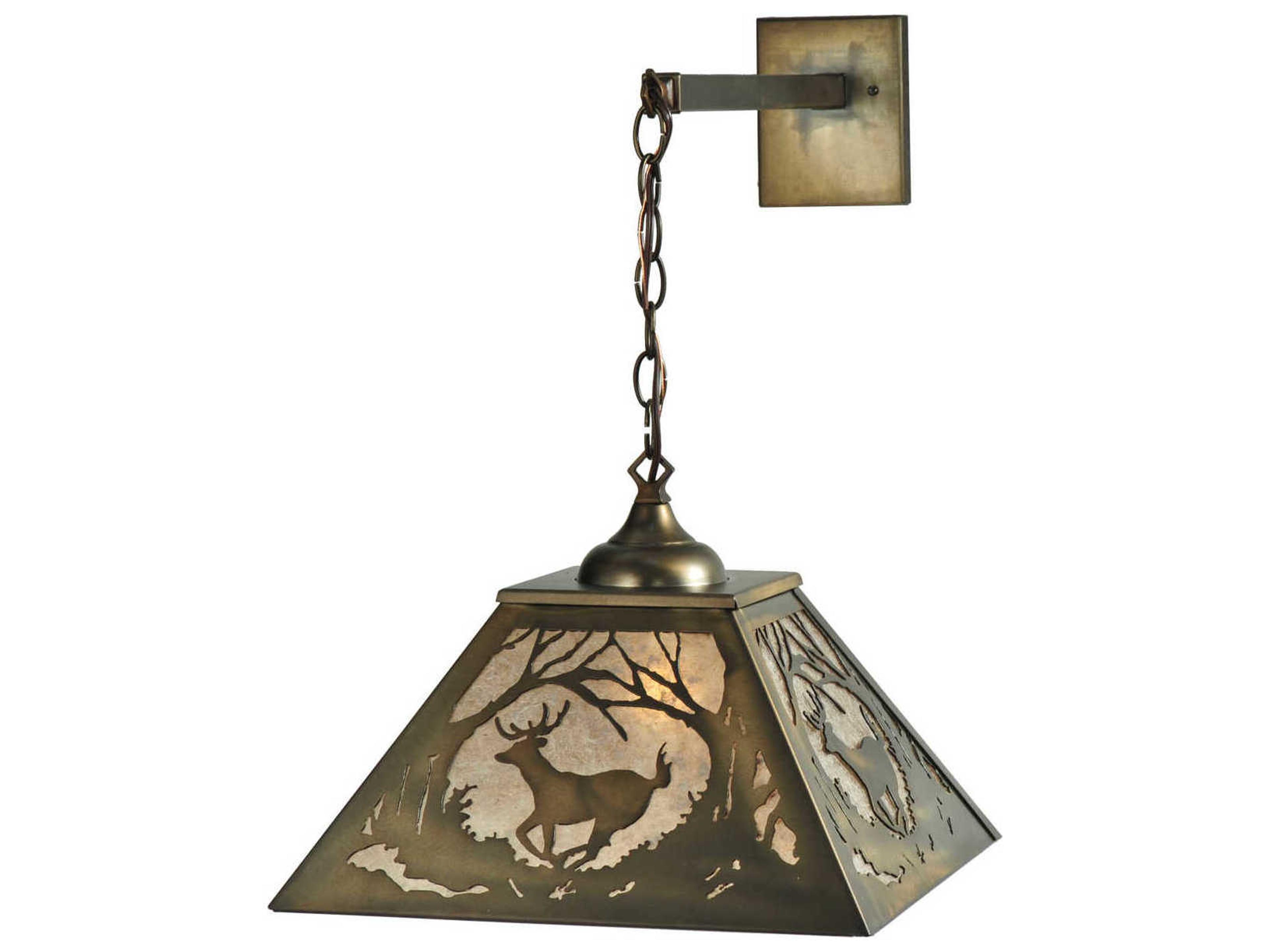 Deer At Dawn 1-Light Copper Wall Sconce