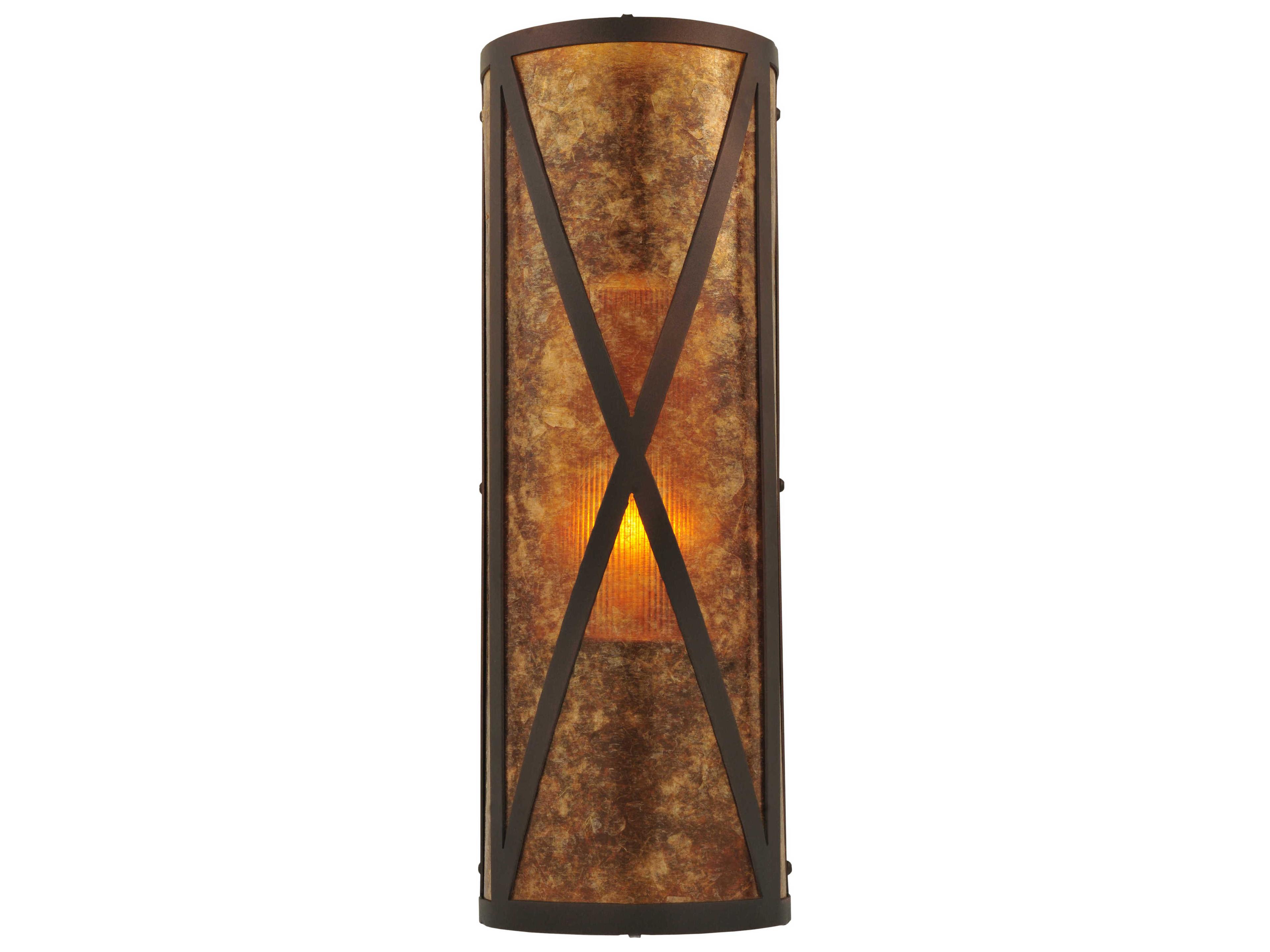Rustic 1-Light Bronze Wall Sconce
