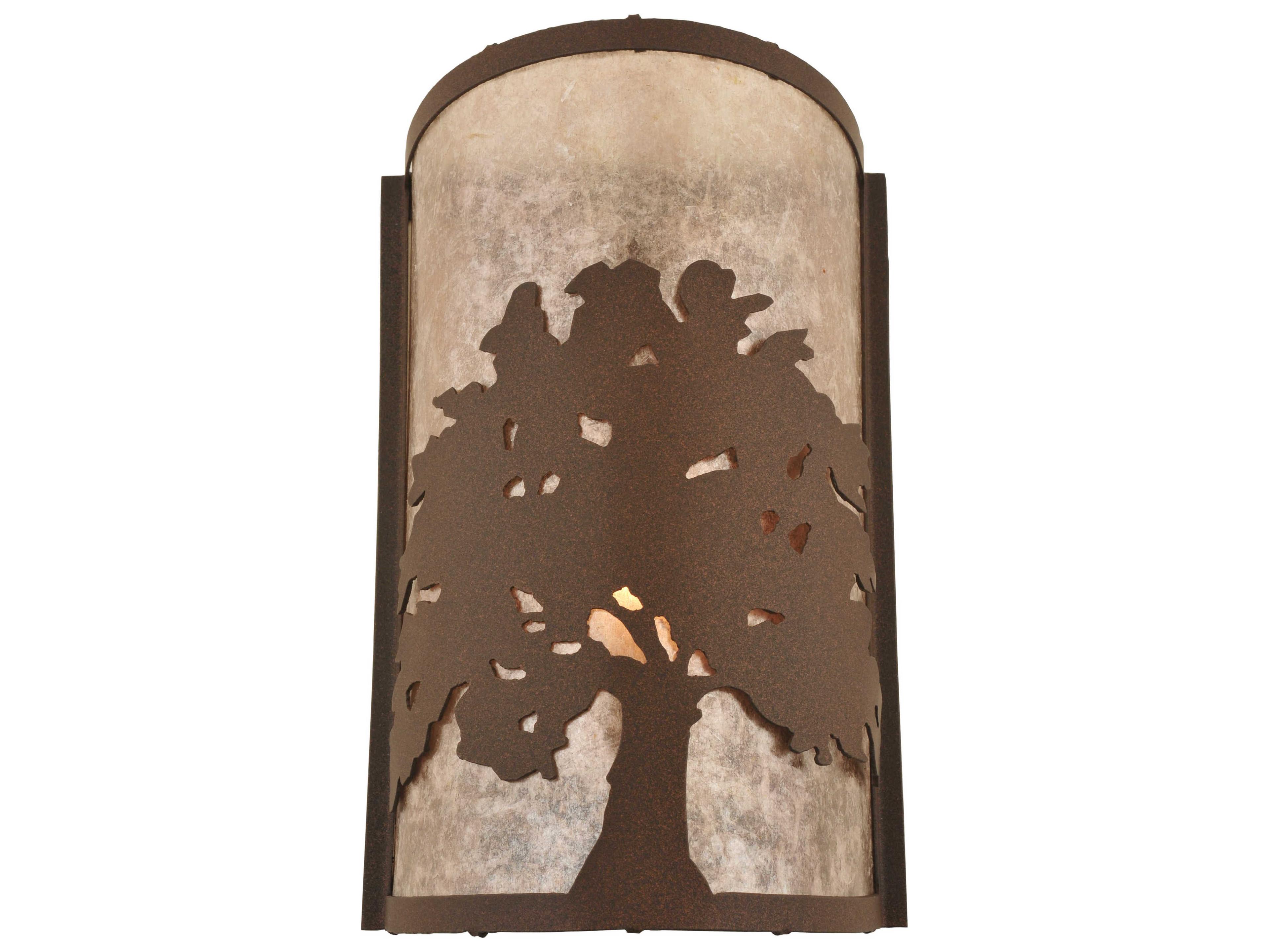 Rustic 1-Light Brown Wall Sconce