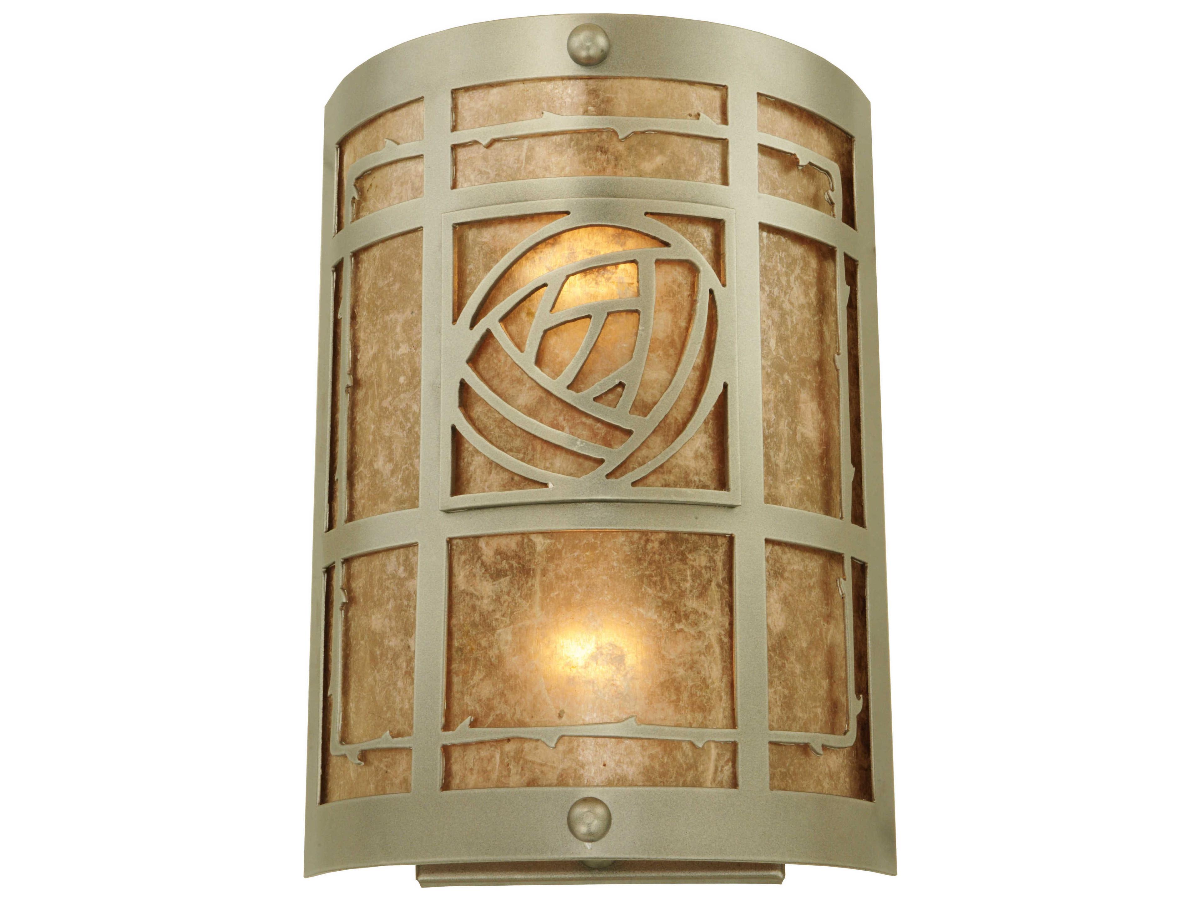 Rustic 2-Light Nickel Wall Sconce