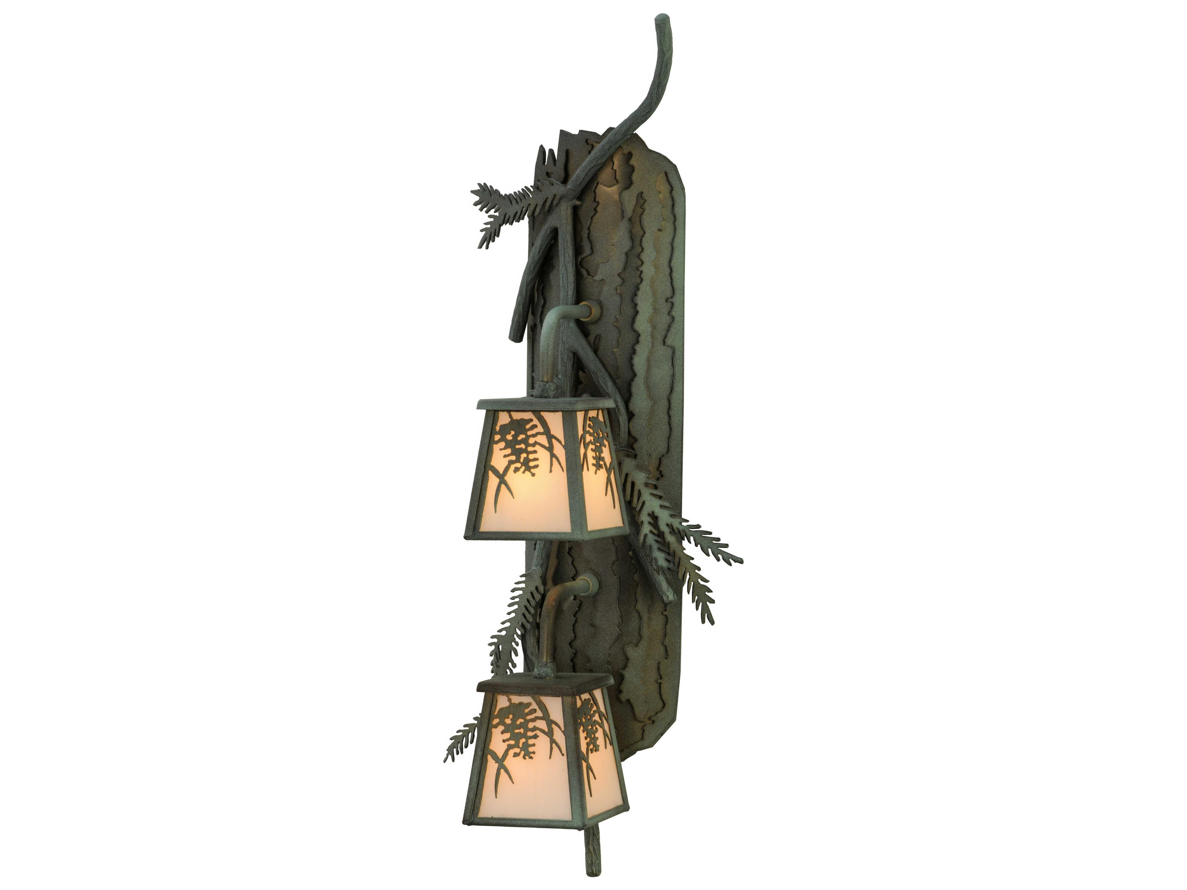 Rustic 2-Light Copper Wall Sconce