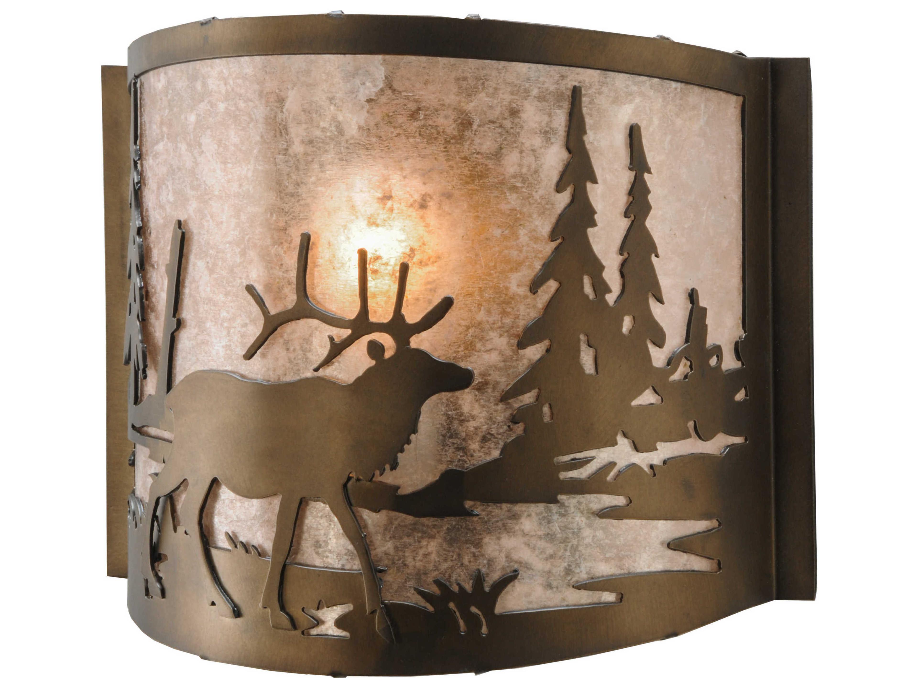 Rustic 1-Light Copper Wall Sconce