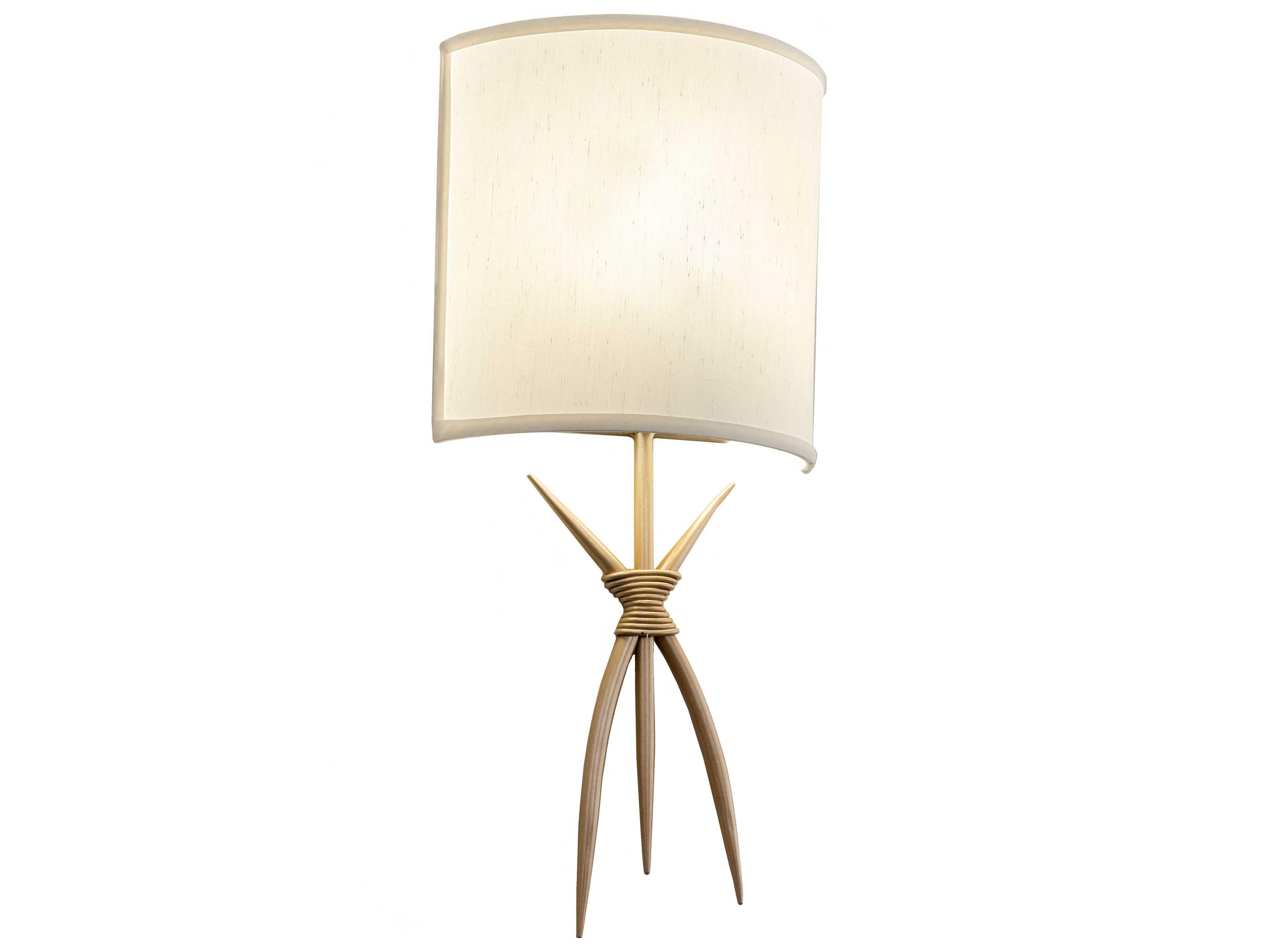 Sabre 1-Light Beige White Silver Off Wall Sconce