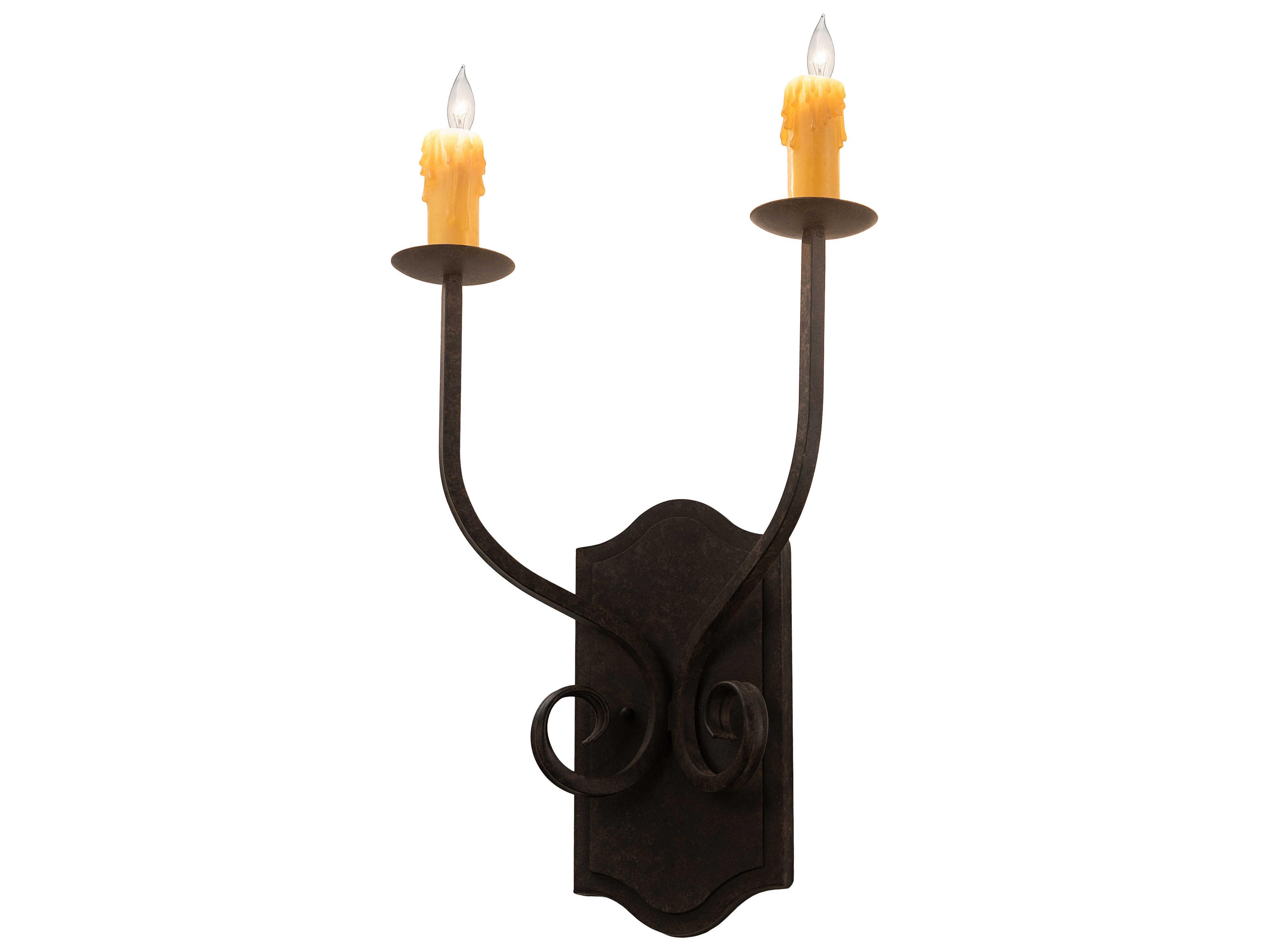 Samuel 2-Light Chocolate Brown Wall Sconce