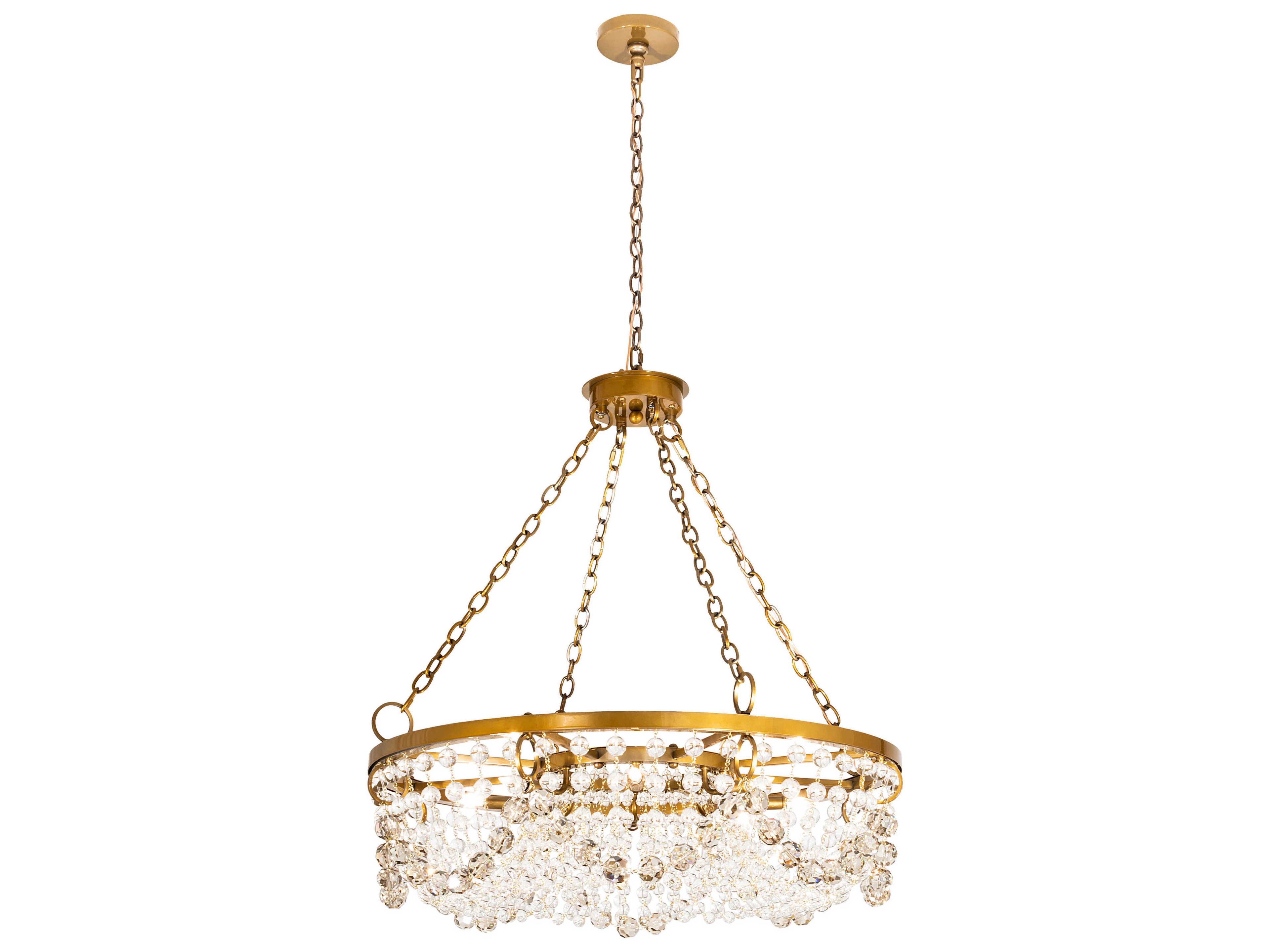 Meyda Sardinia 8-Light Transparent Gold Clear Crystal Chandelier