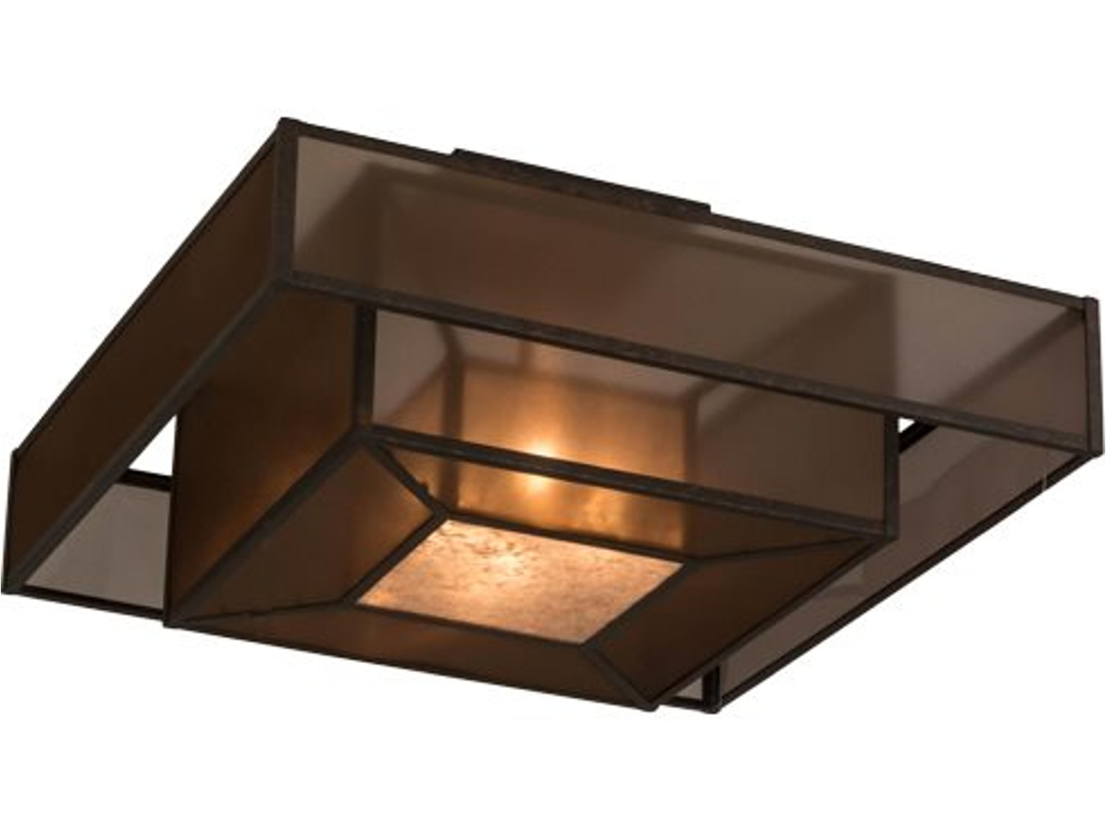 Meyda 4-Light Brown Semi Flush Mount