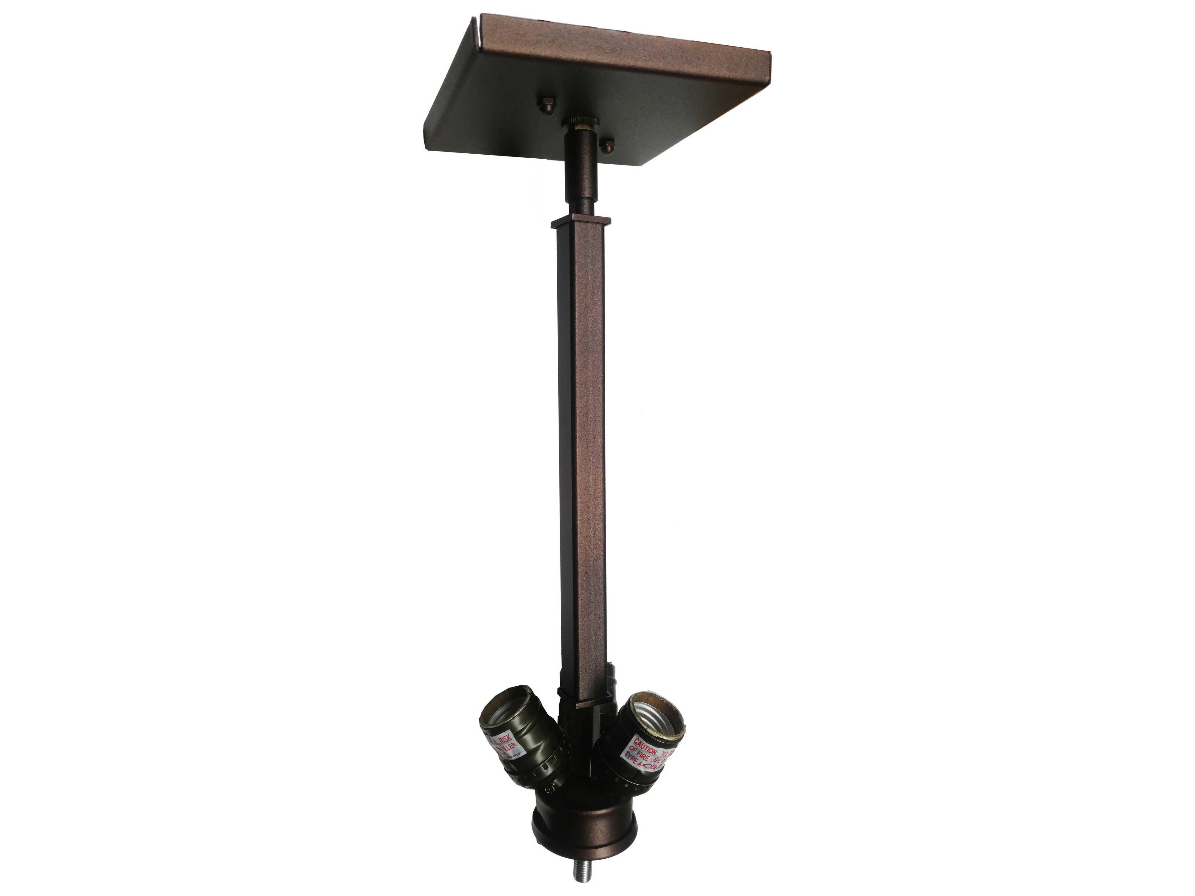 3-Light Bronze Semi Flush Mount