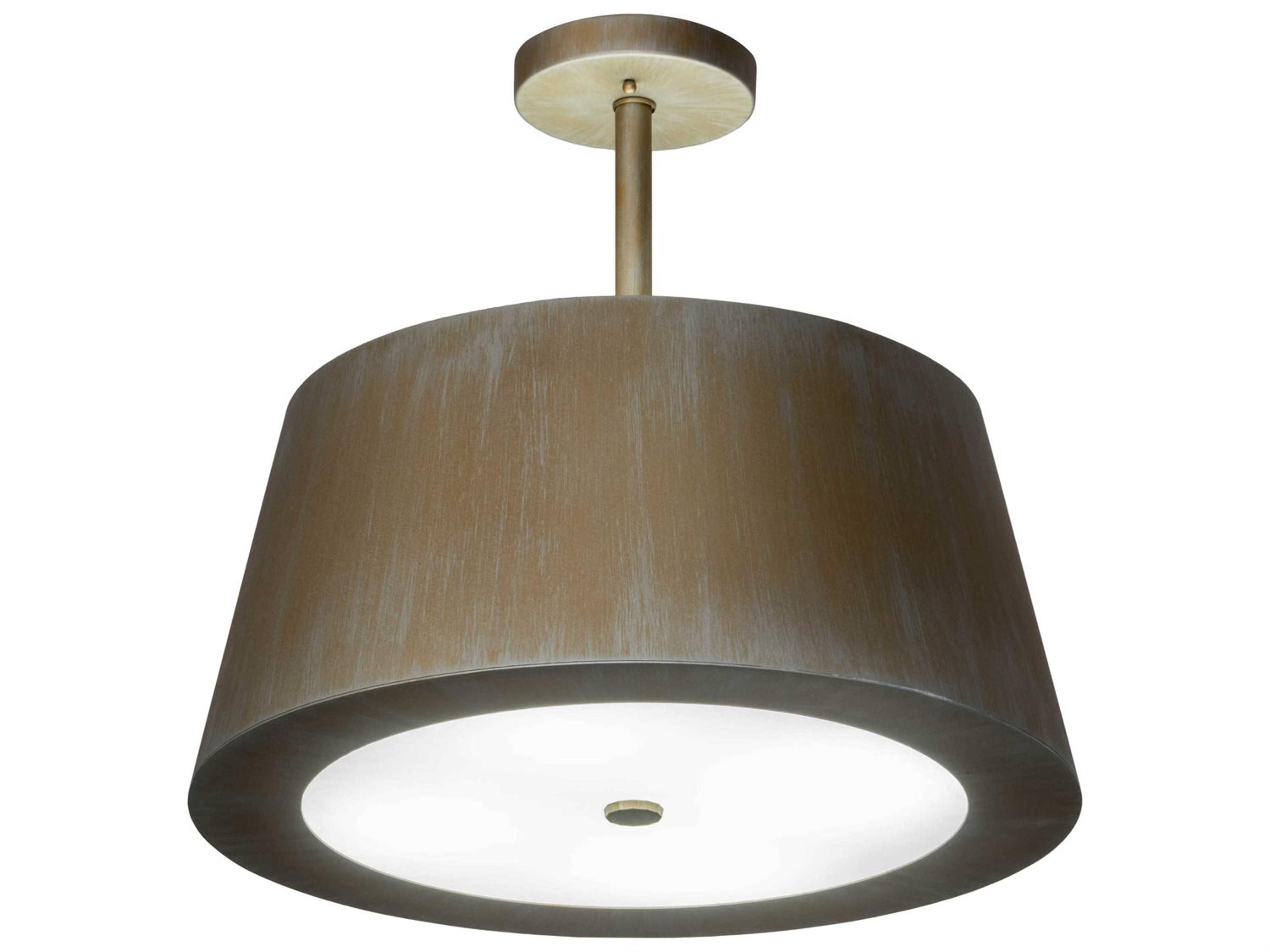 Meyda 4-Light Silver Glass LED Empire Semi Flush Mount