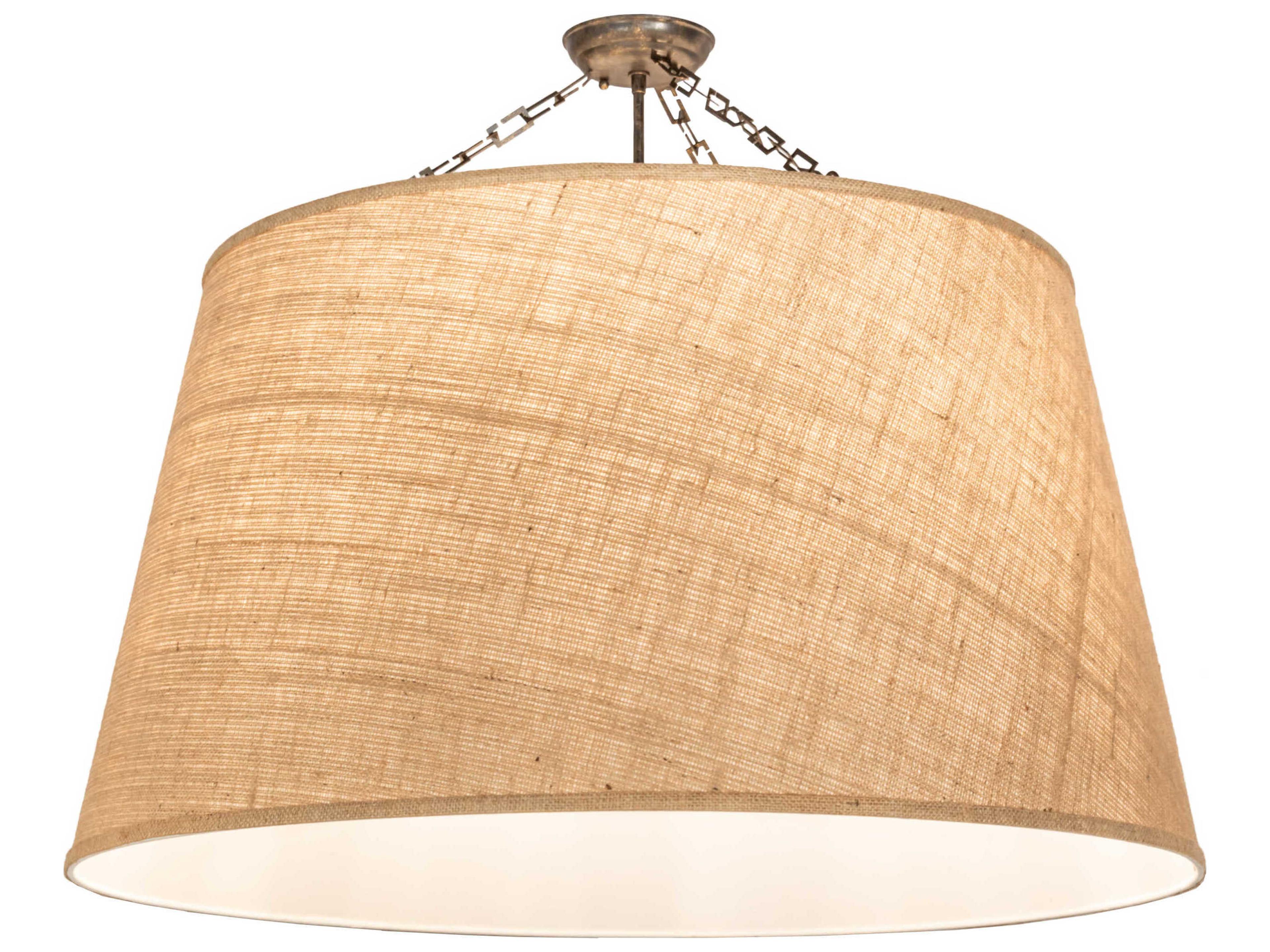 6-Light Bronze Empire Semi Flush Mount