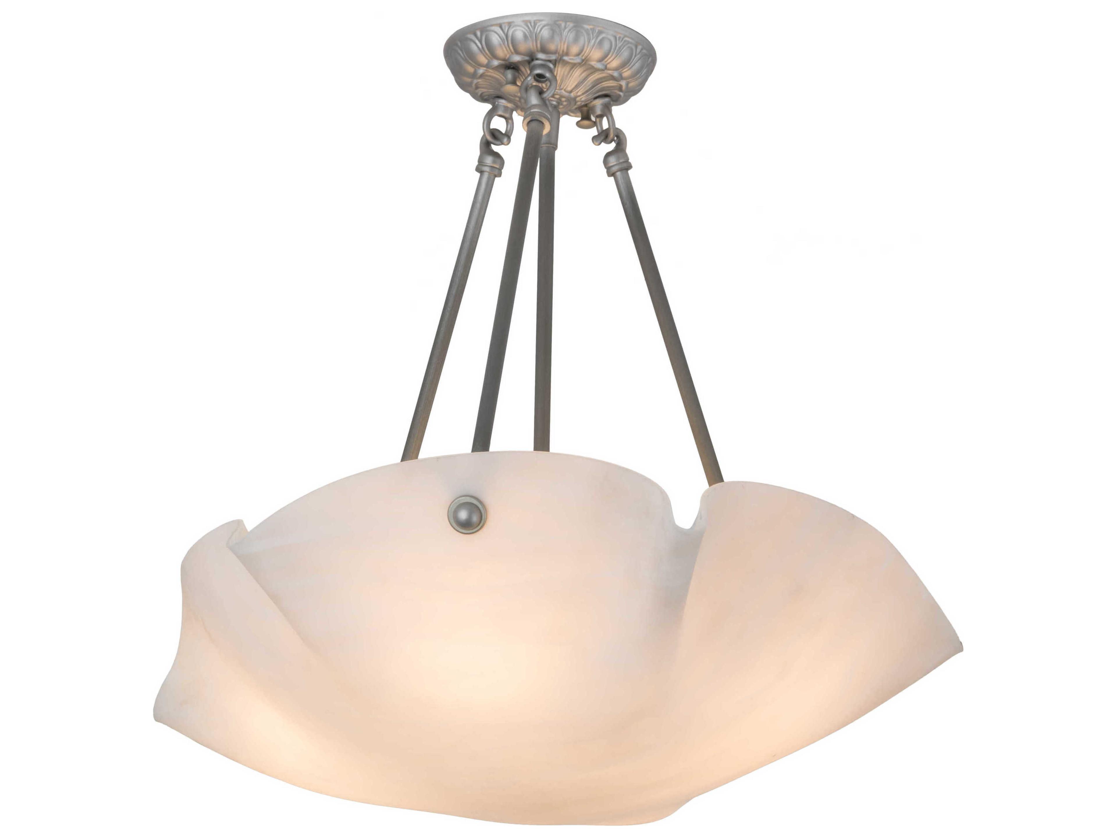 Meyda 4-Light Nickel Semi Flush Mount