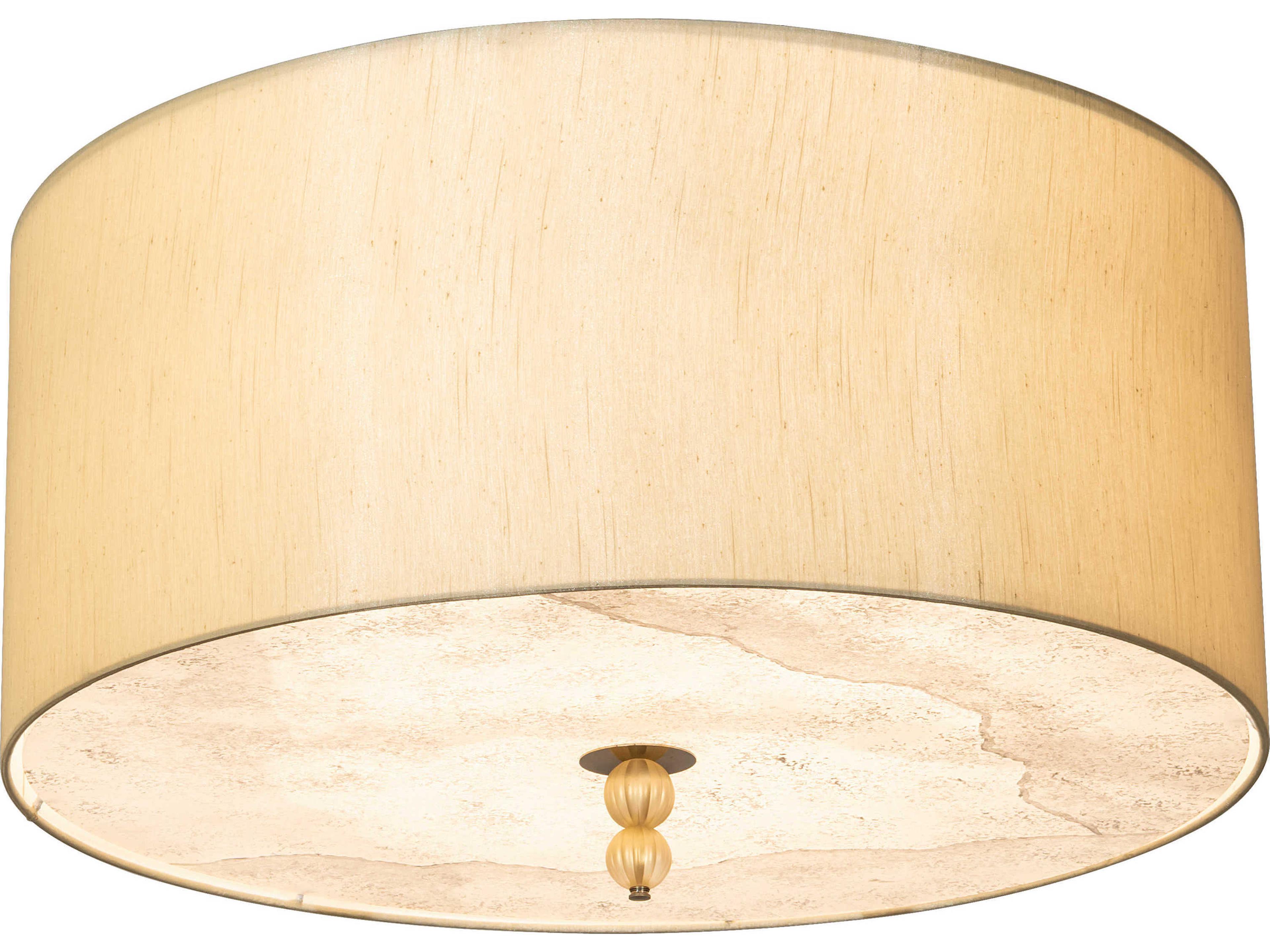 6-Light Off White Drum Semi Flush Mount