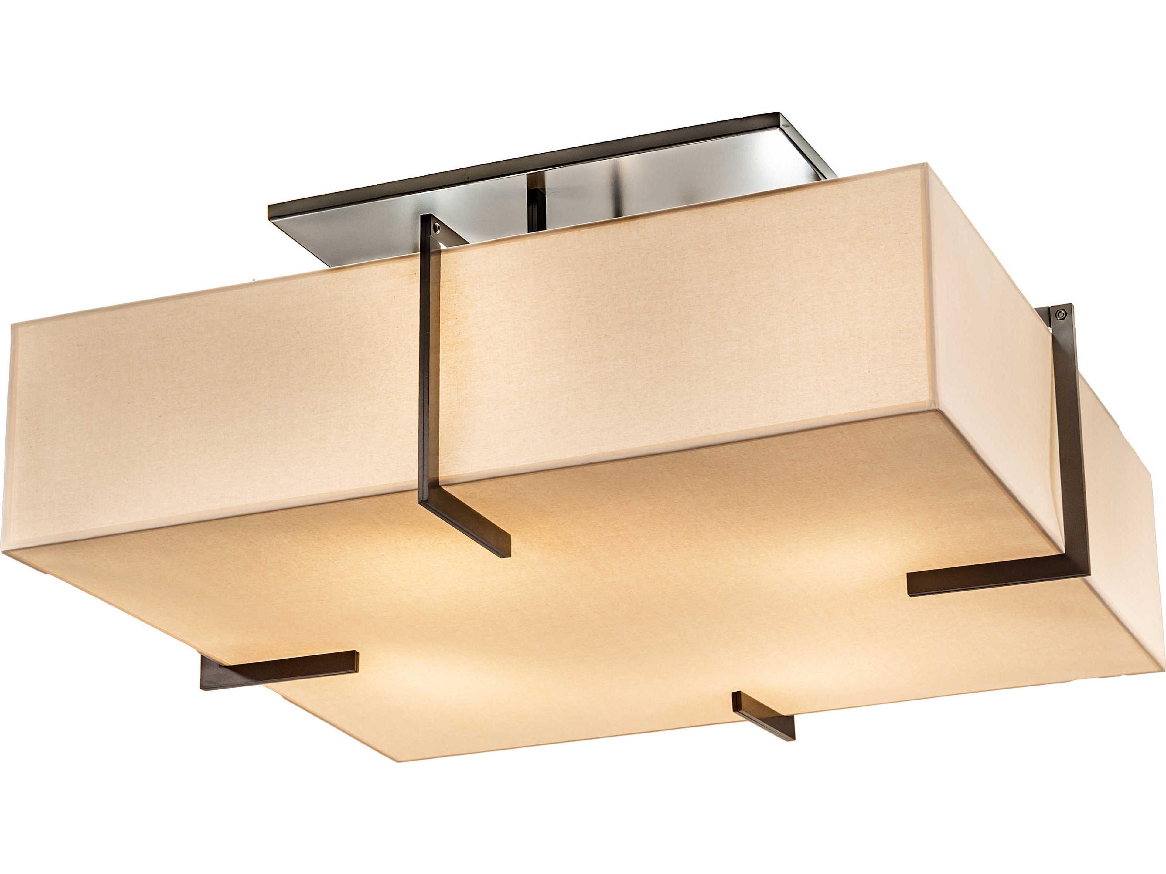 8-Light Bronze LED Semi Flush Mount