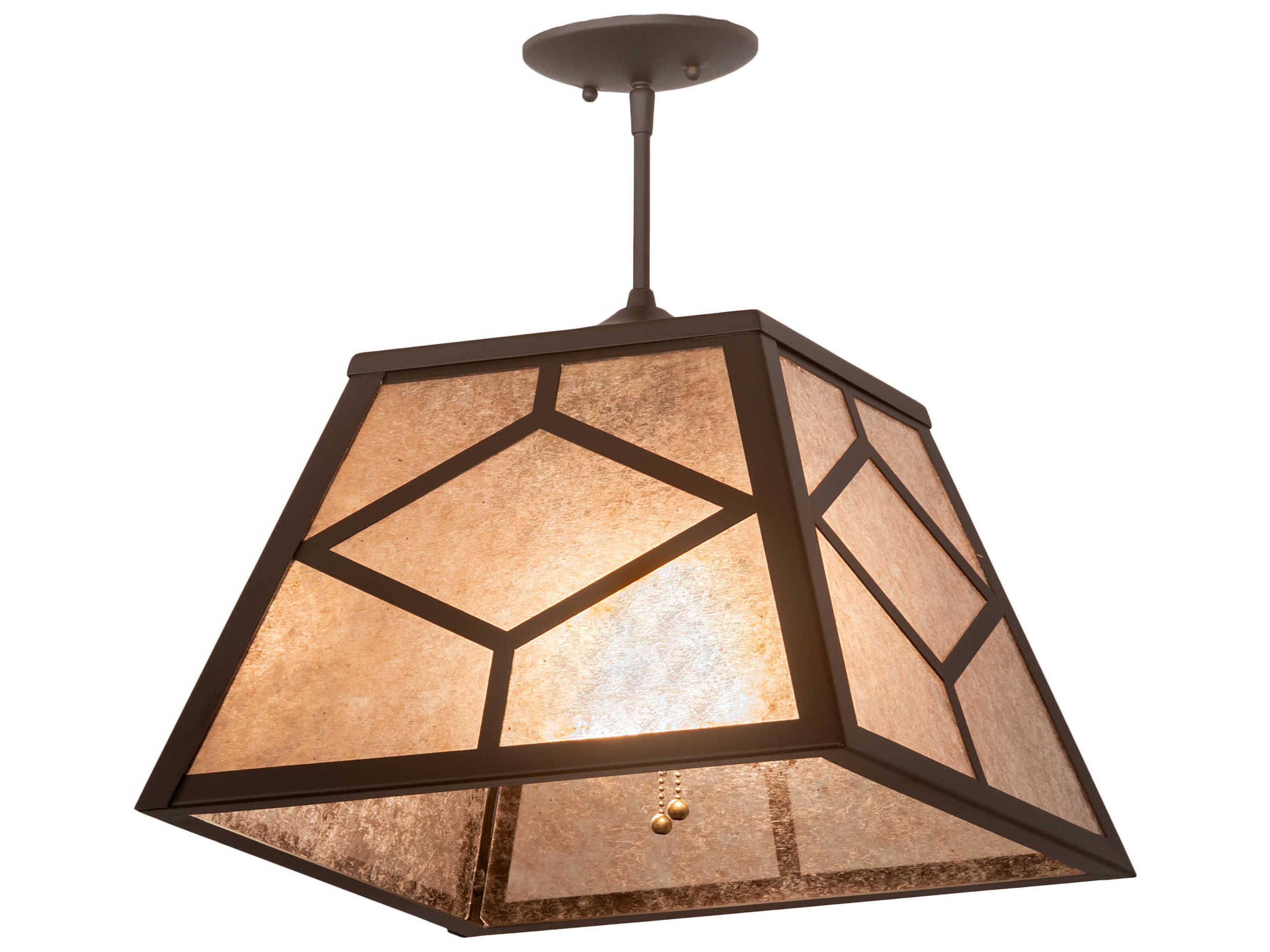 Meyda 2-Light Bronze Semi Flush Mount
