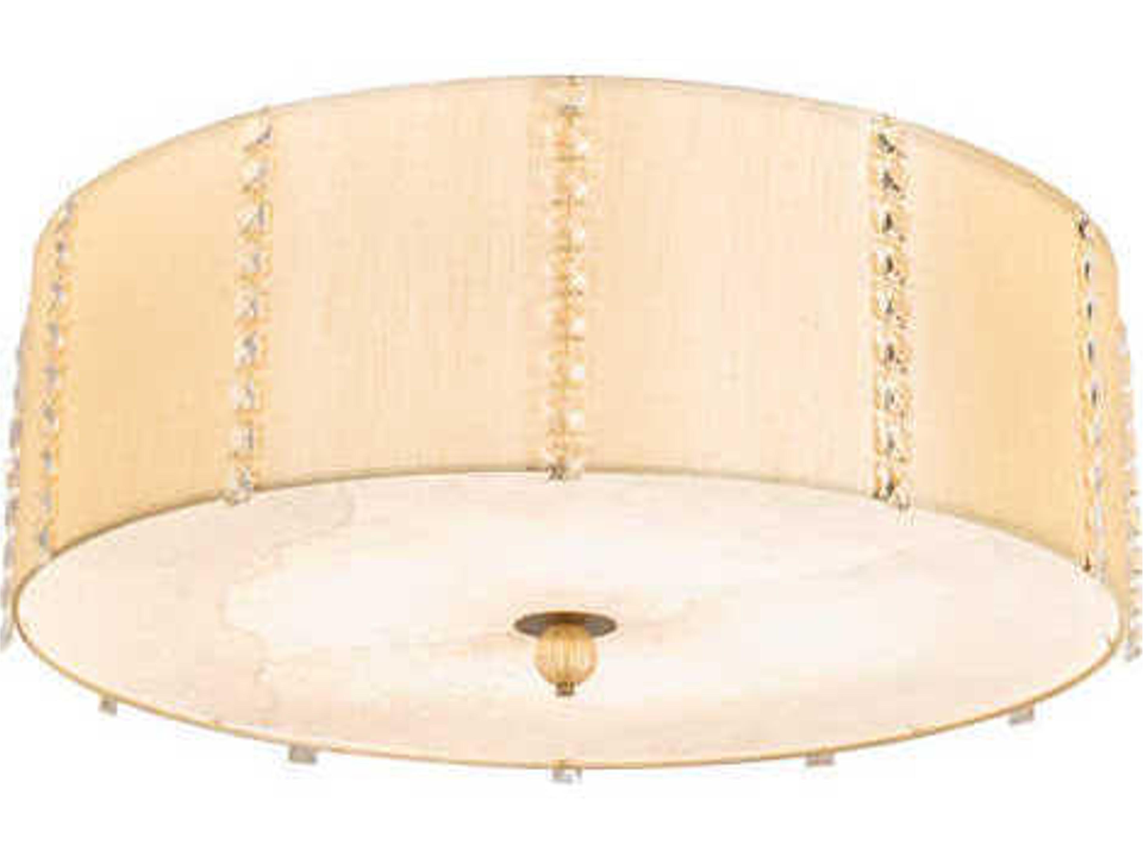 Meyda 8-Light Off White Drum Semi Flush Mount