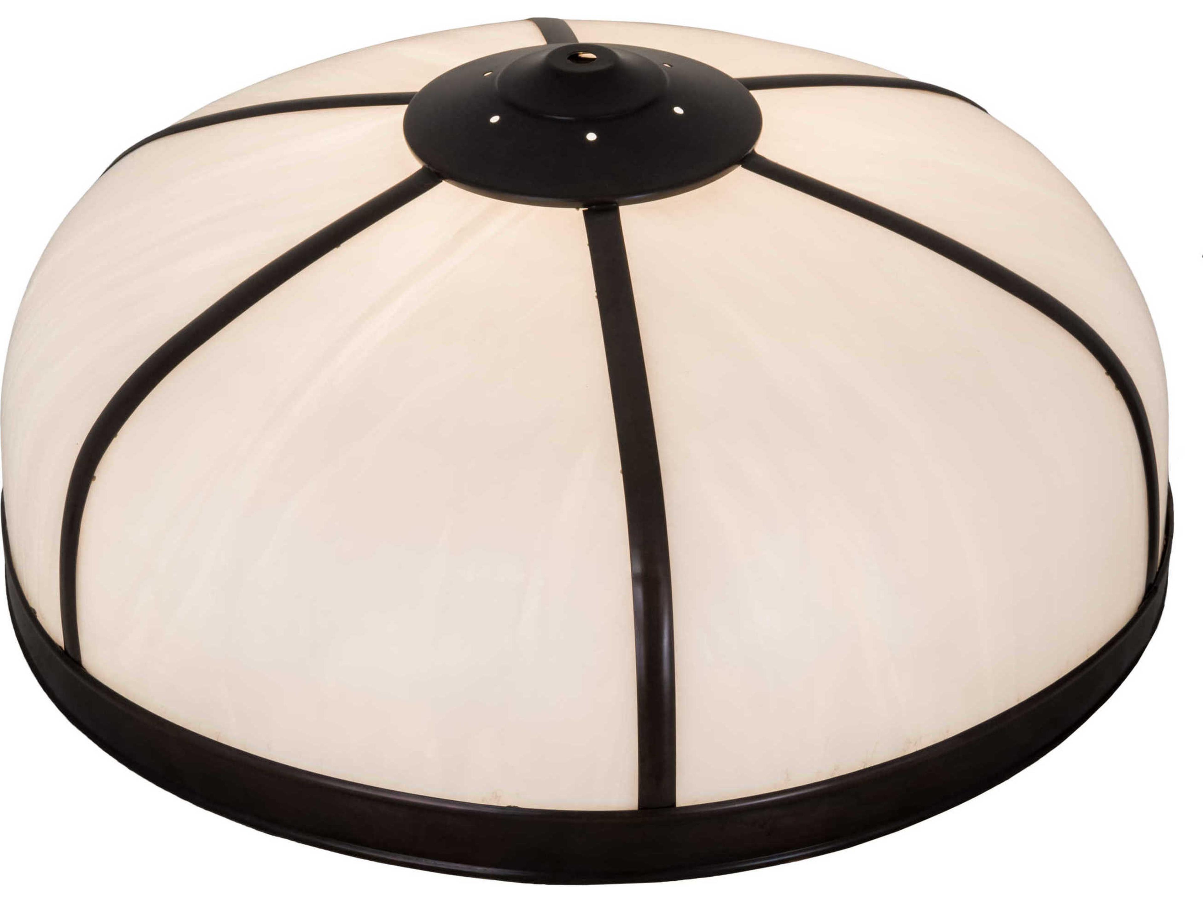 Plain Dome White Glass Shade