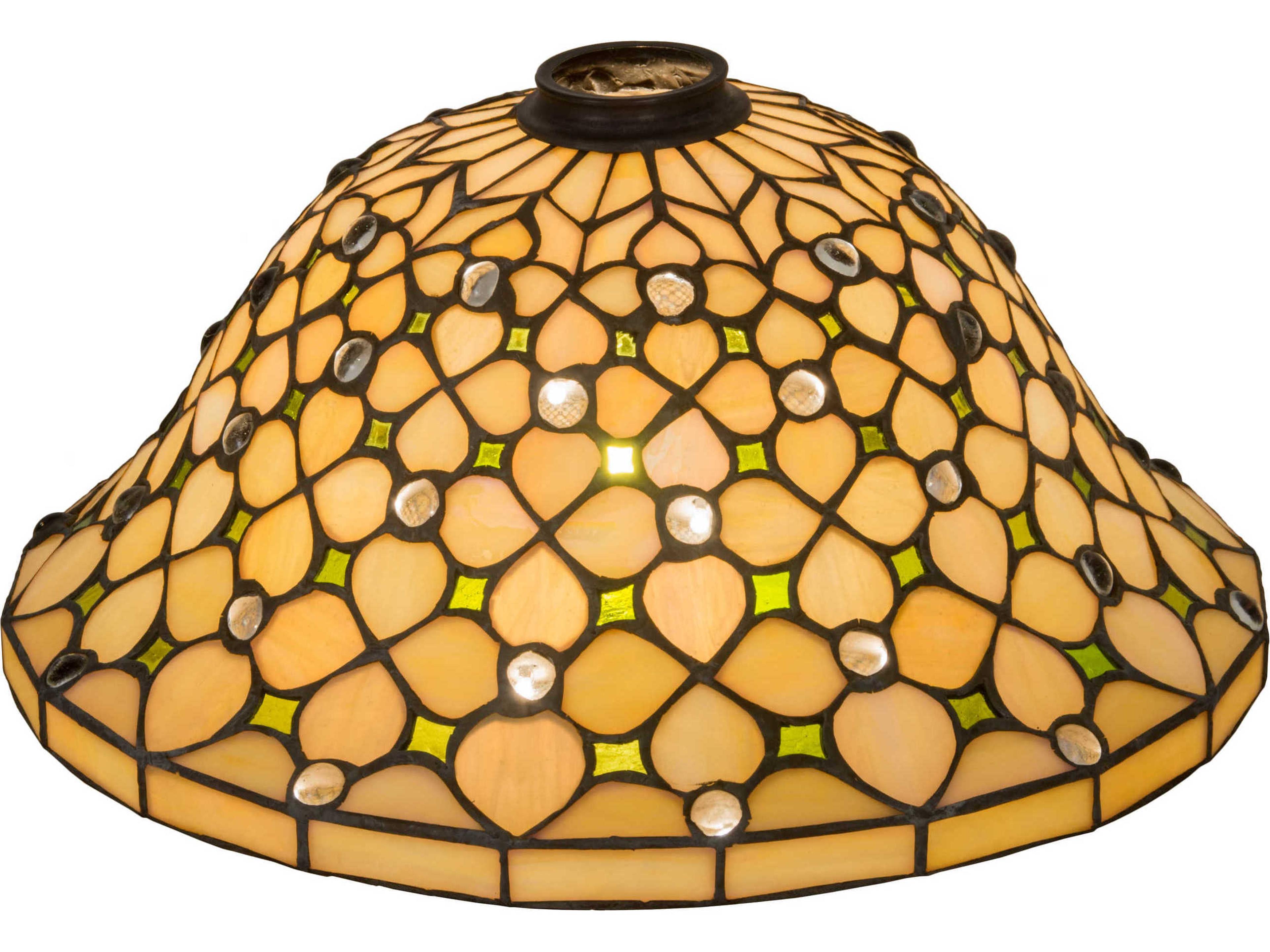 Diamond & Jewel Recurve Sunflower / Green 14" Shade