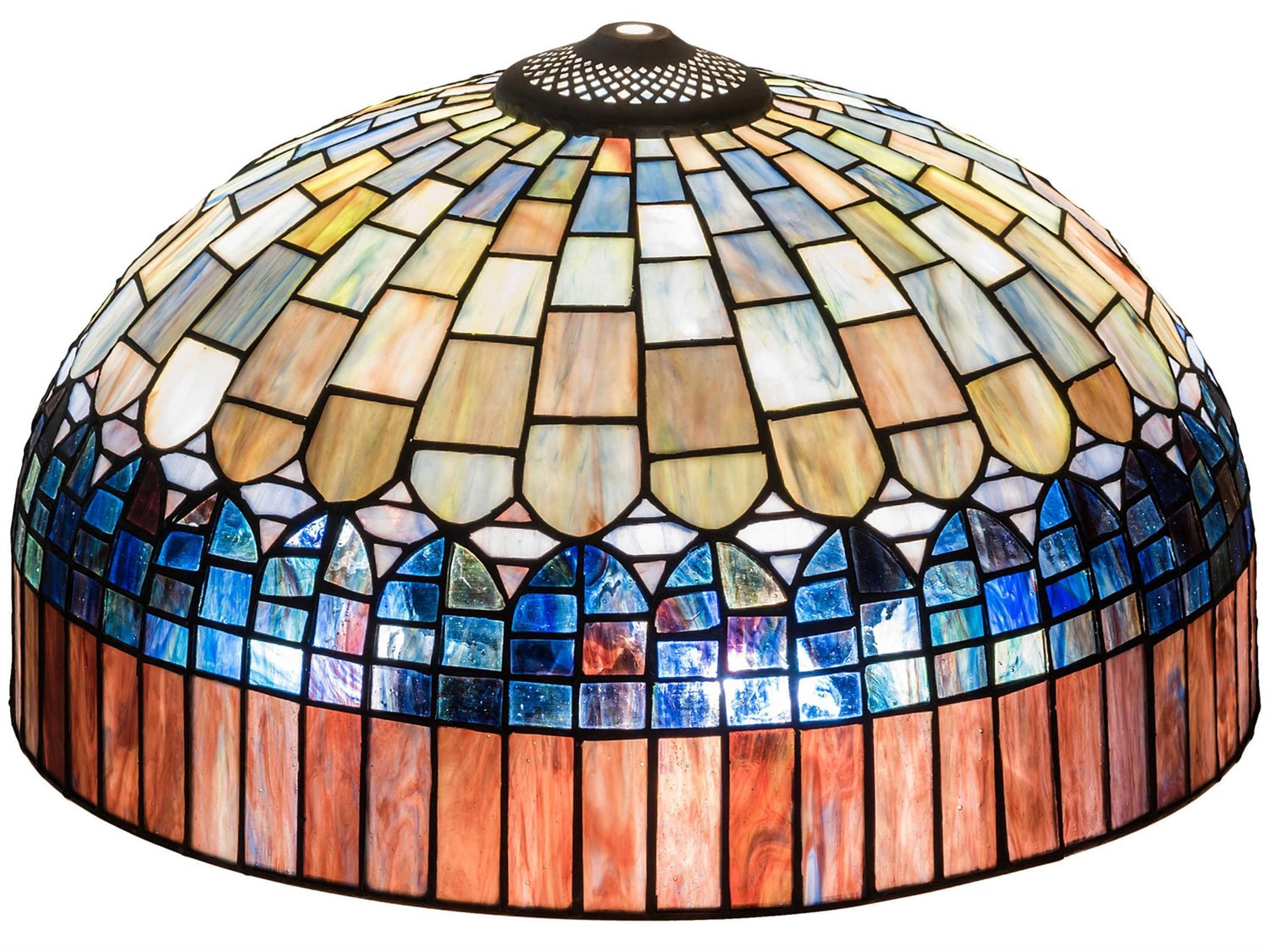 Meyda Tiffany Candice Mauve / Green / Blue 16" Shade